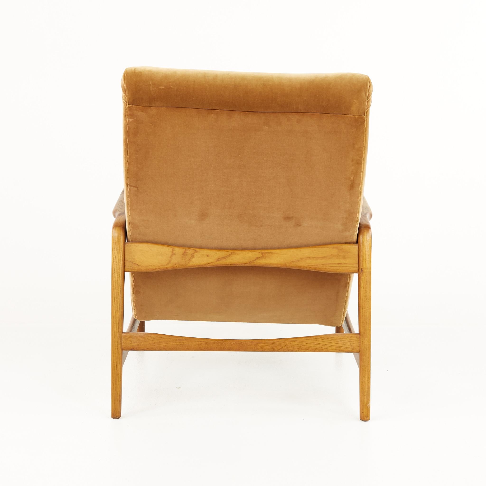 Kofod Larsen Mid Century Highback Lounge Chair and Ottoman 4