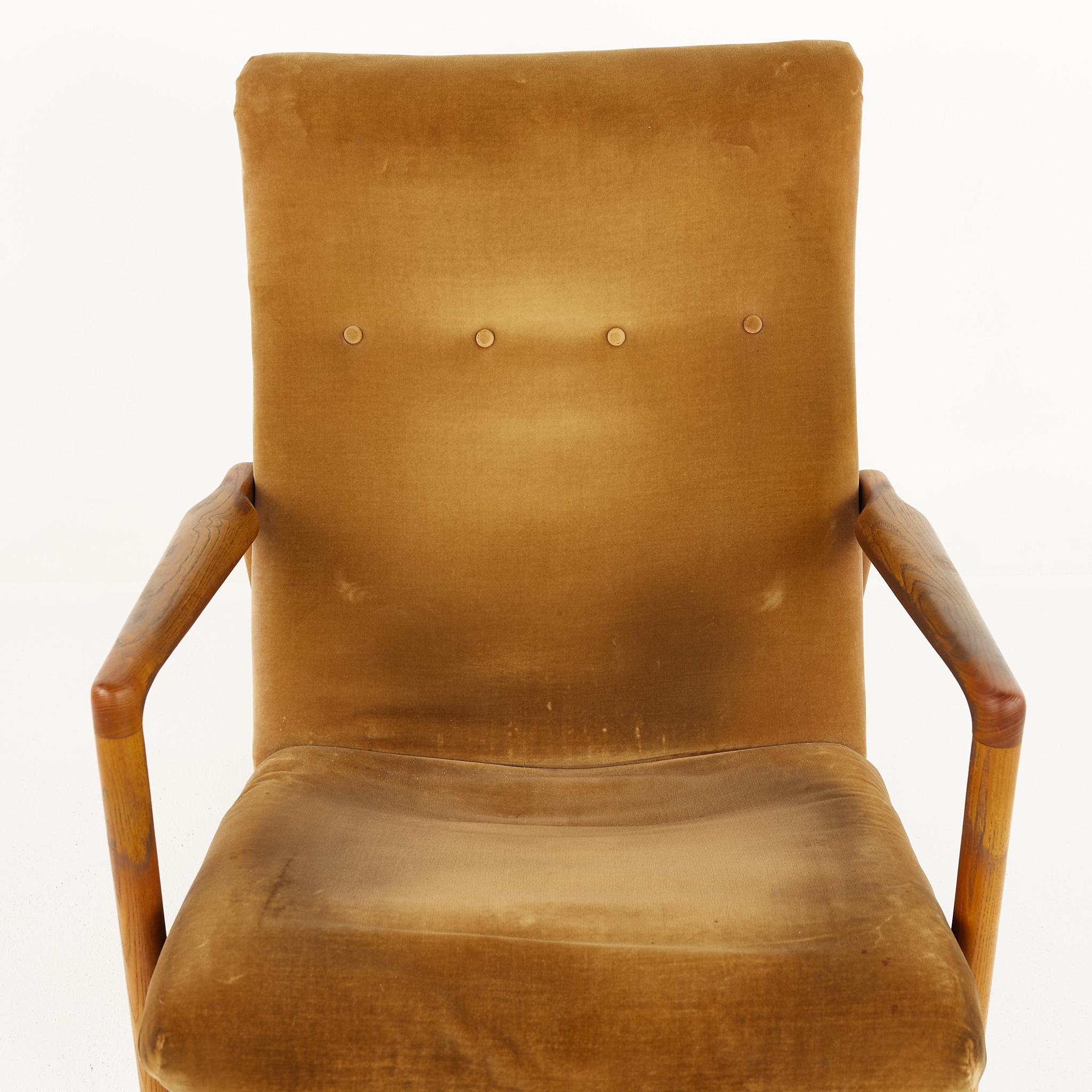 Kofod Larsen Mid Century Highback Lounge Chair and Ottoman 6