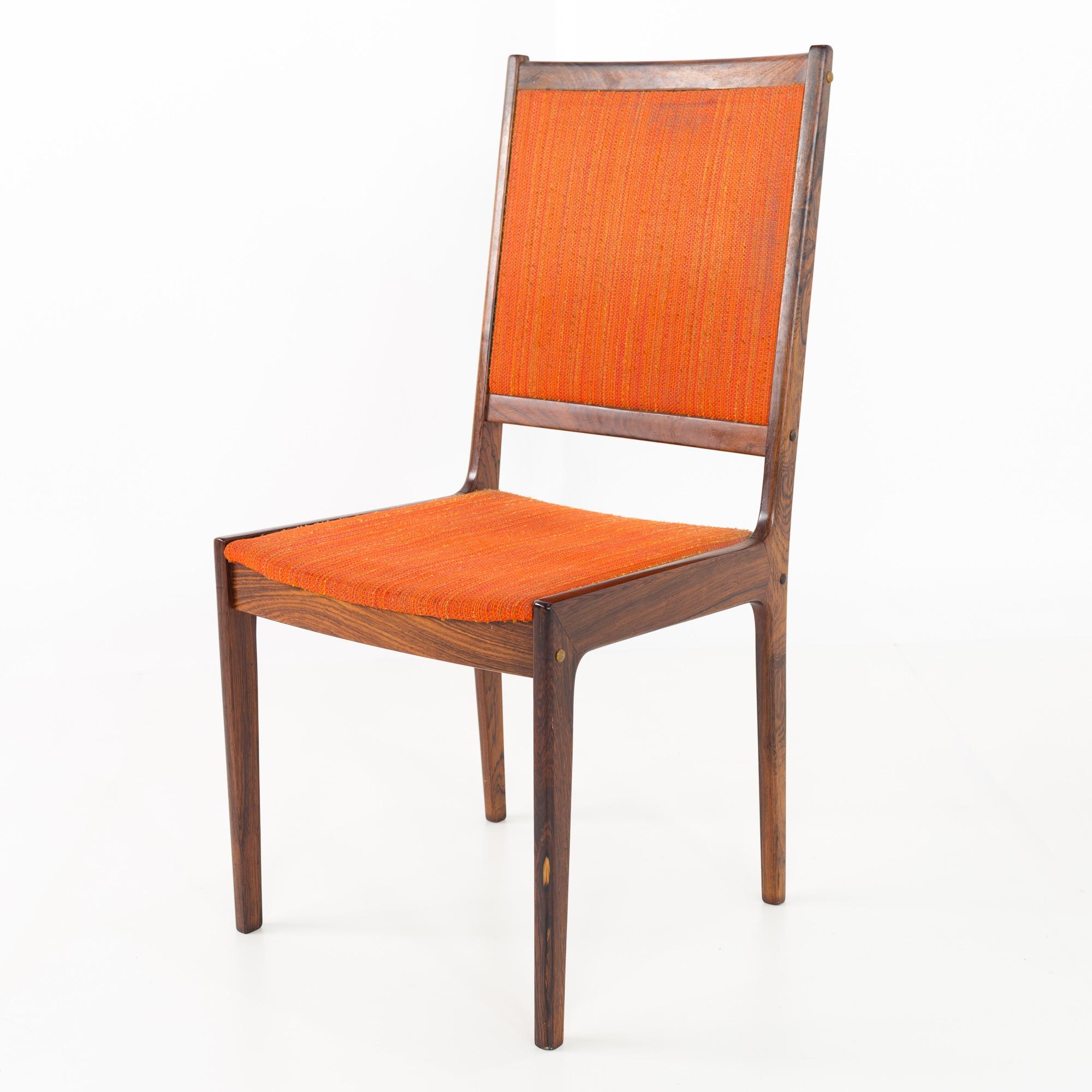 Kofod Larsen Mid-Century Rosewood Highback Dining Chairs, Set of 6 For Sale 5