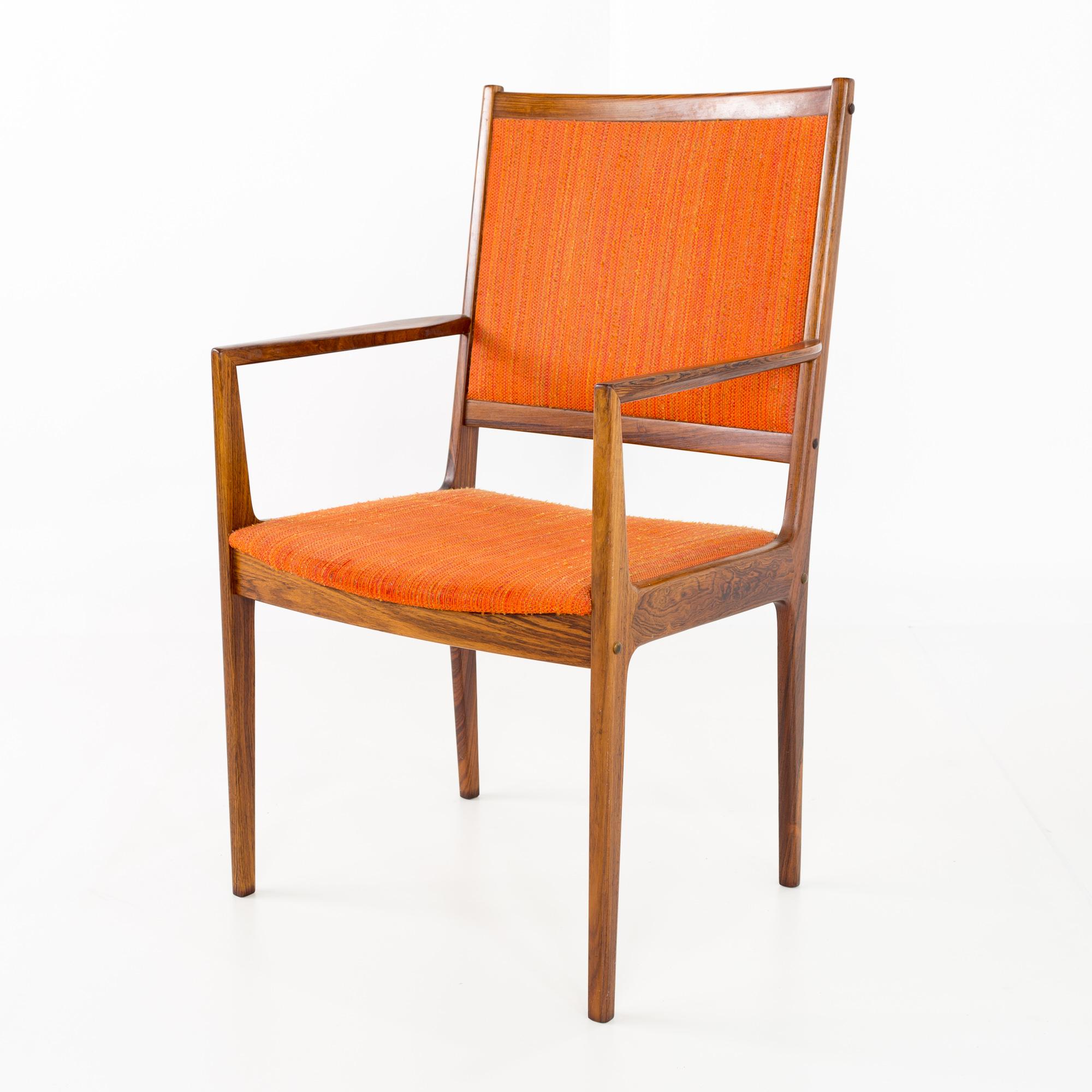 Late 20th Century Kofod Larsen Mid-Century Rosewood Highback Dining Chairs, Set of 6 For Sale