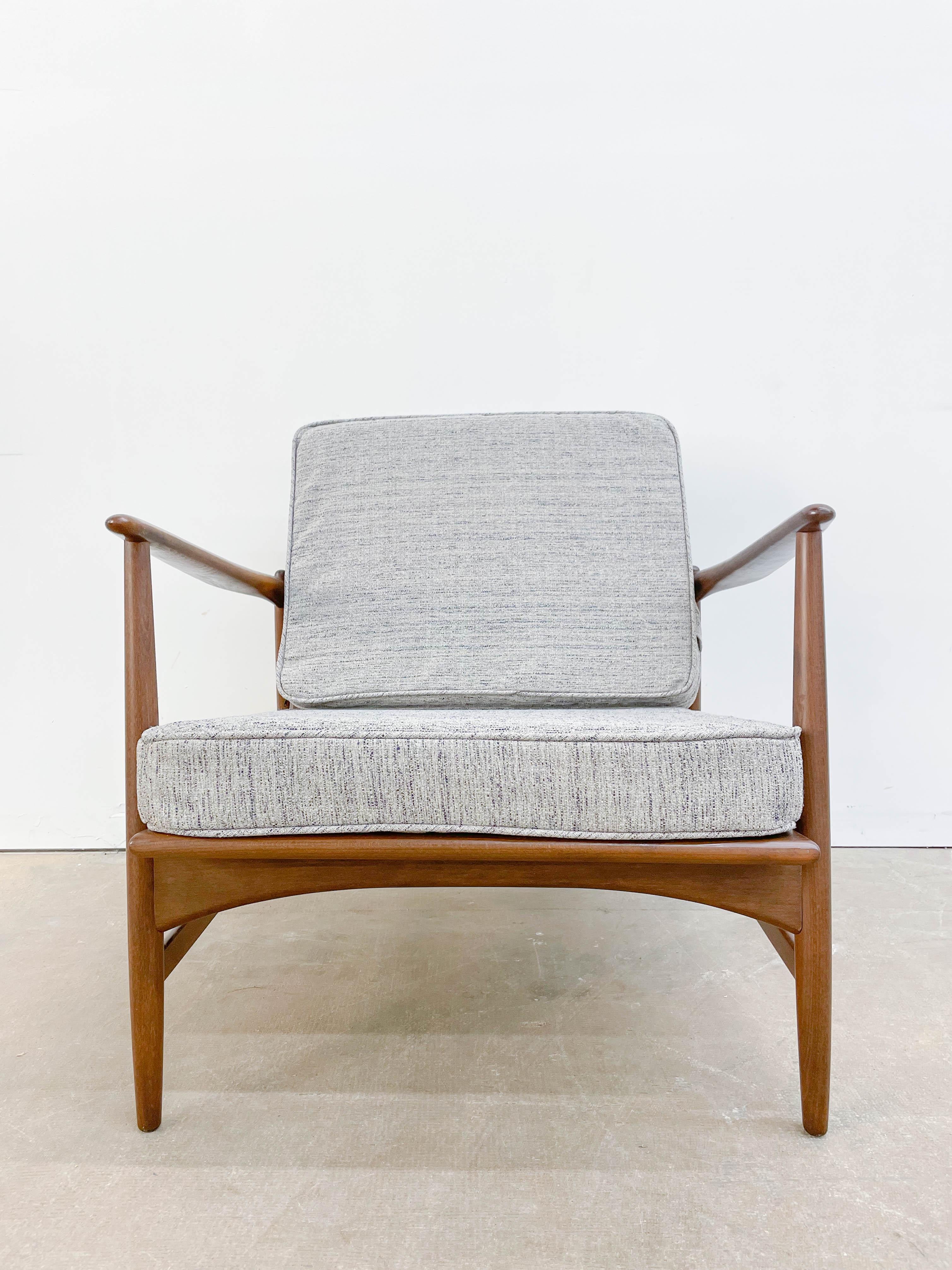 Beech Kofod Larsen Selig Danish Lounge Chair