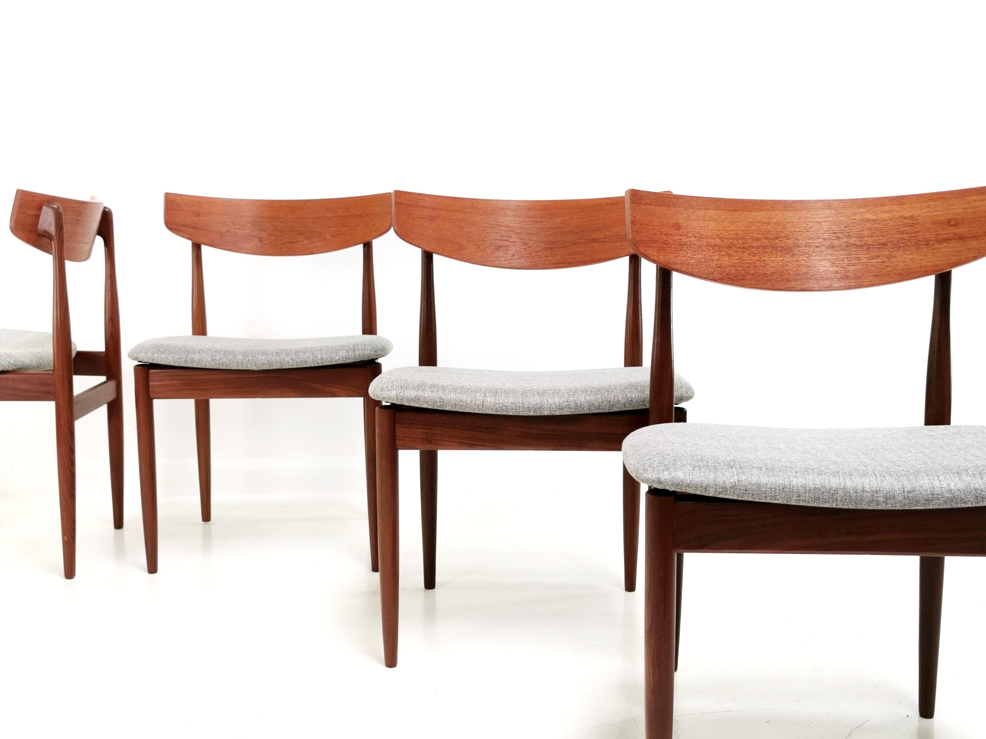Kofod Larsen Teak G Plan Danish Dining Chairs 1960s Vintage Midcentury Set of 4 2
