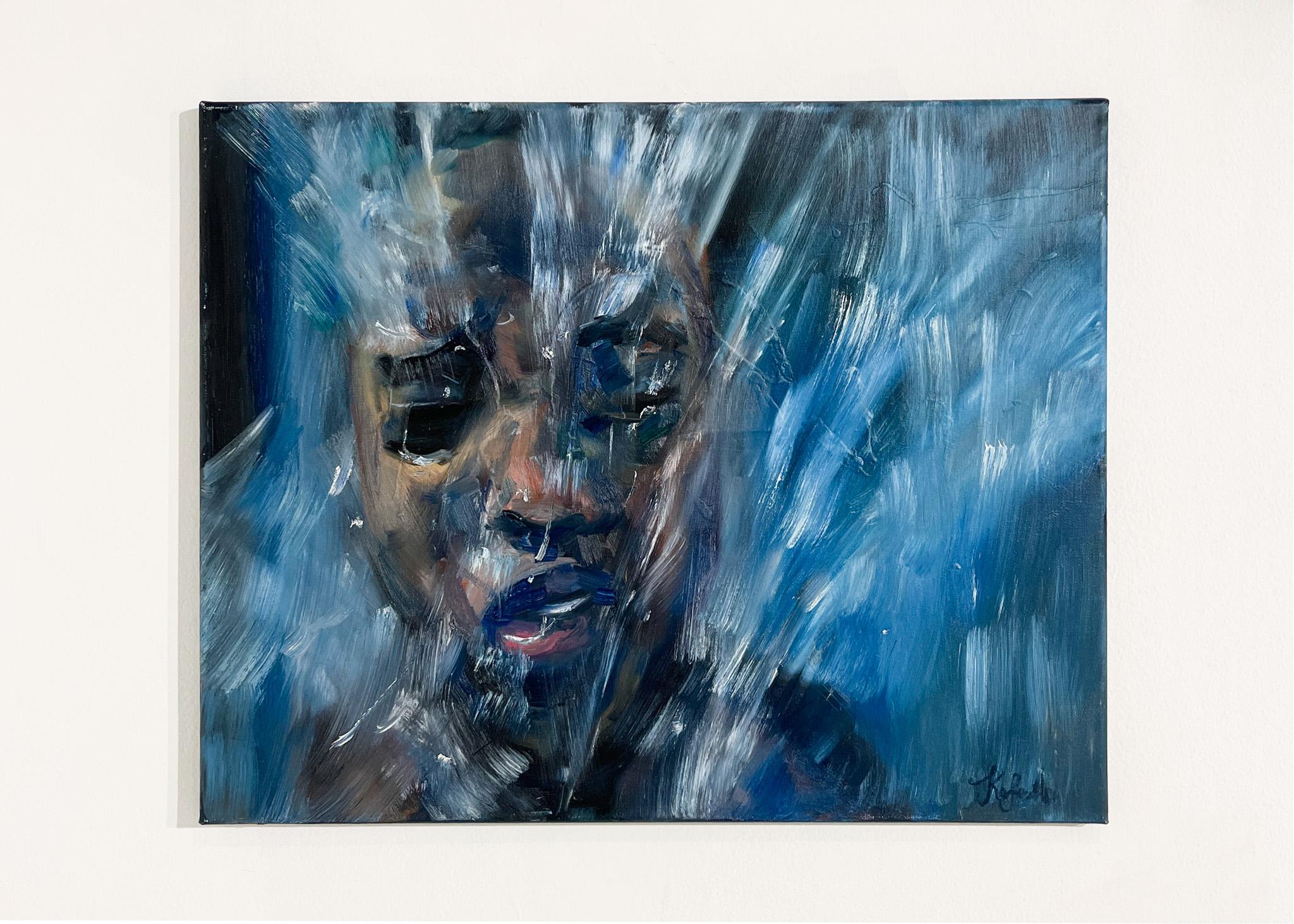 Sonido del agua - Figurative Painting Negro de Kofoworola Adebiyi