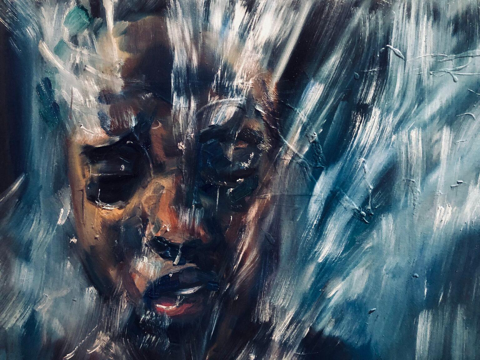 Figurative Painting de Kofoworola Adebiyi - Sonido del agua