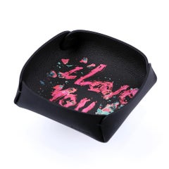 'I Love You' Art Leather Tray