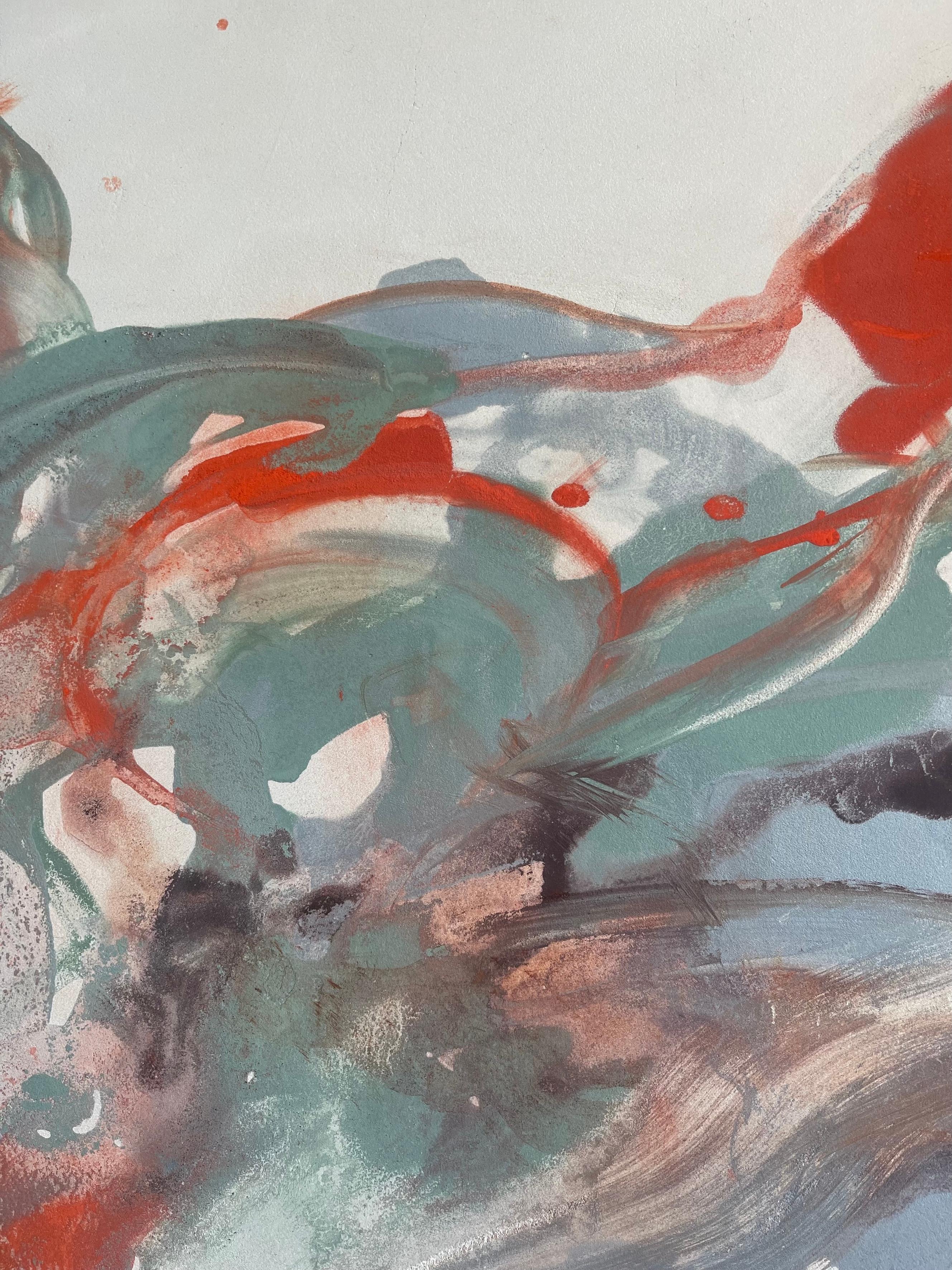 Free fall II - Contemporary Painting by Kohlene Hendrickson