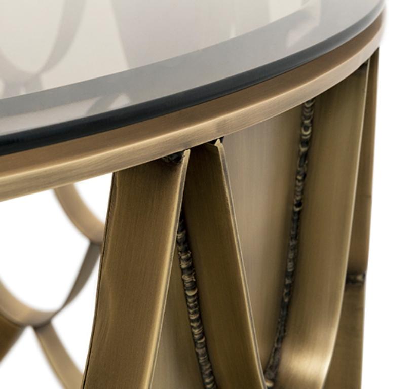 Portuguese Koi Modern Center Table in Brass by BRABBU For Sale