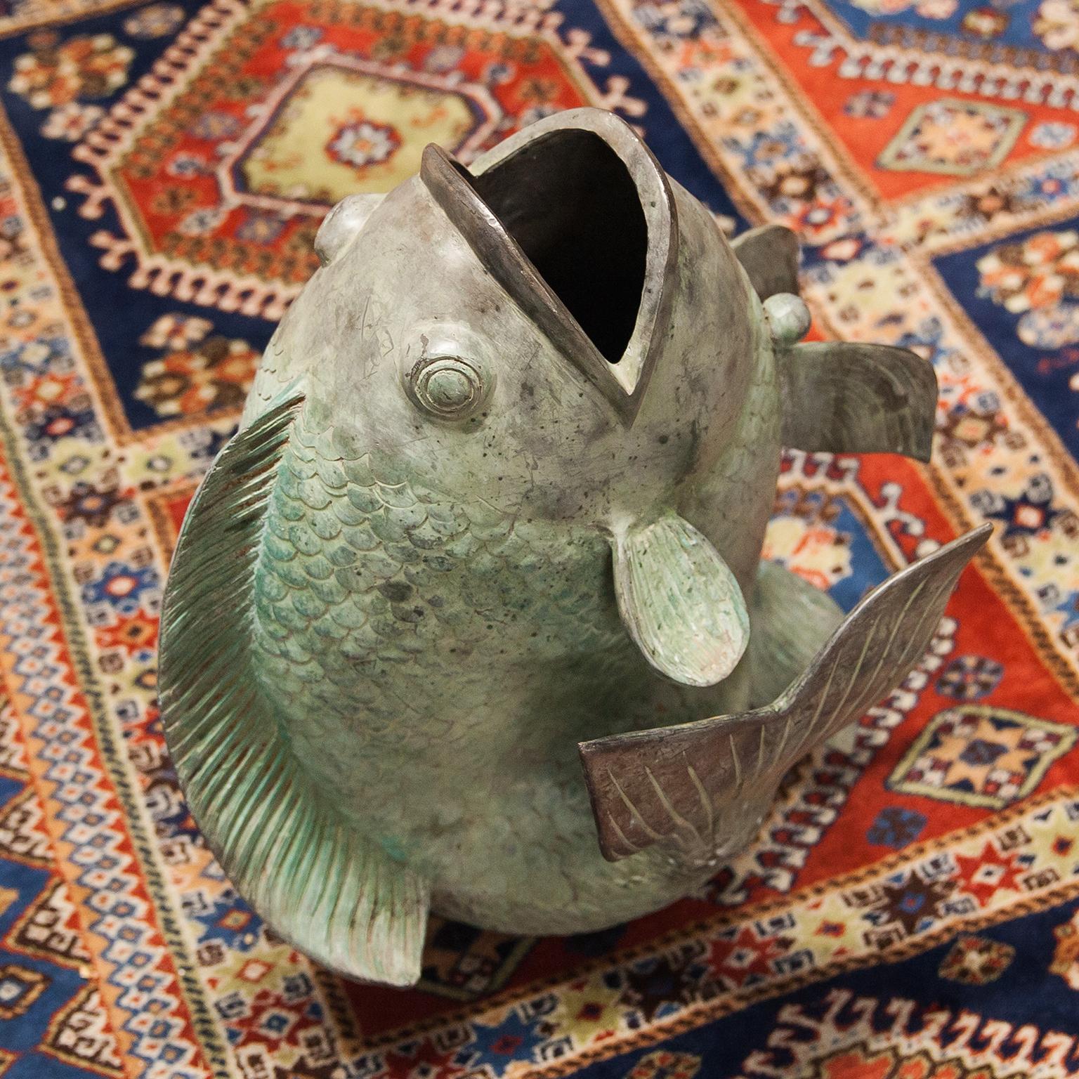 Koi Fish Bronze 1950s Set of 2  4