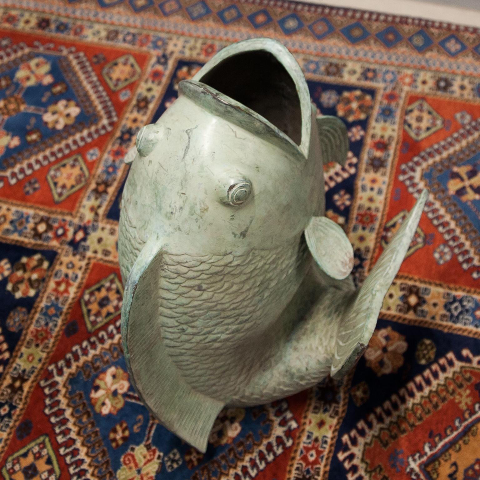 Mid-20th Century Koi Fish Bronze 1950s Set of 2  For Sale
