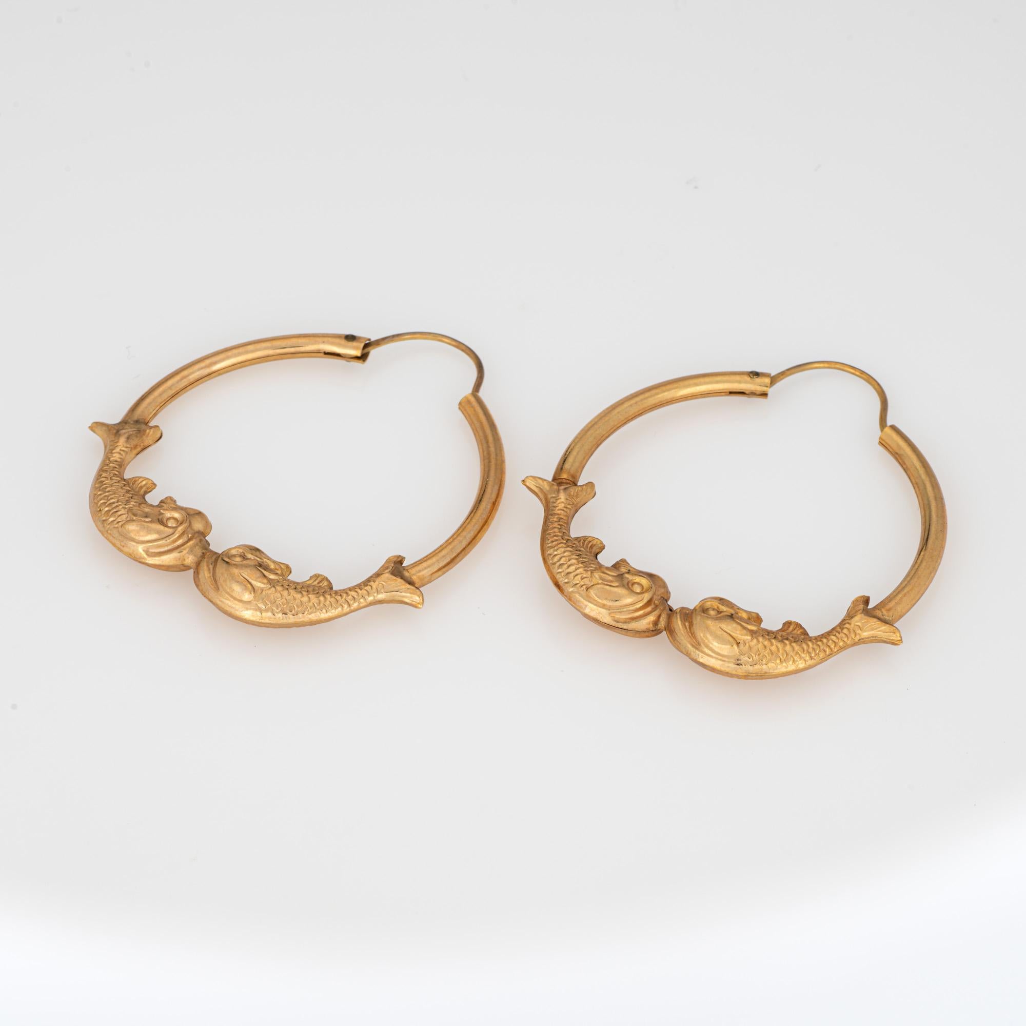 Modern Koi Fish Earrings 1.25