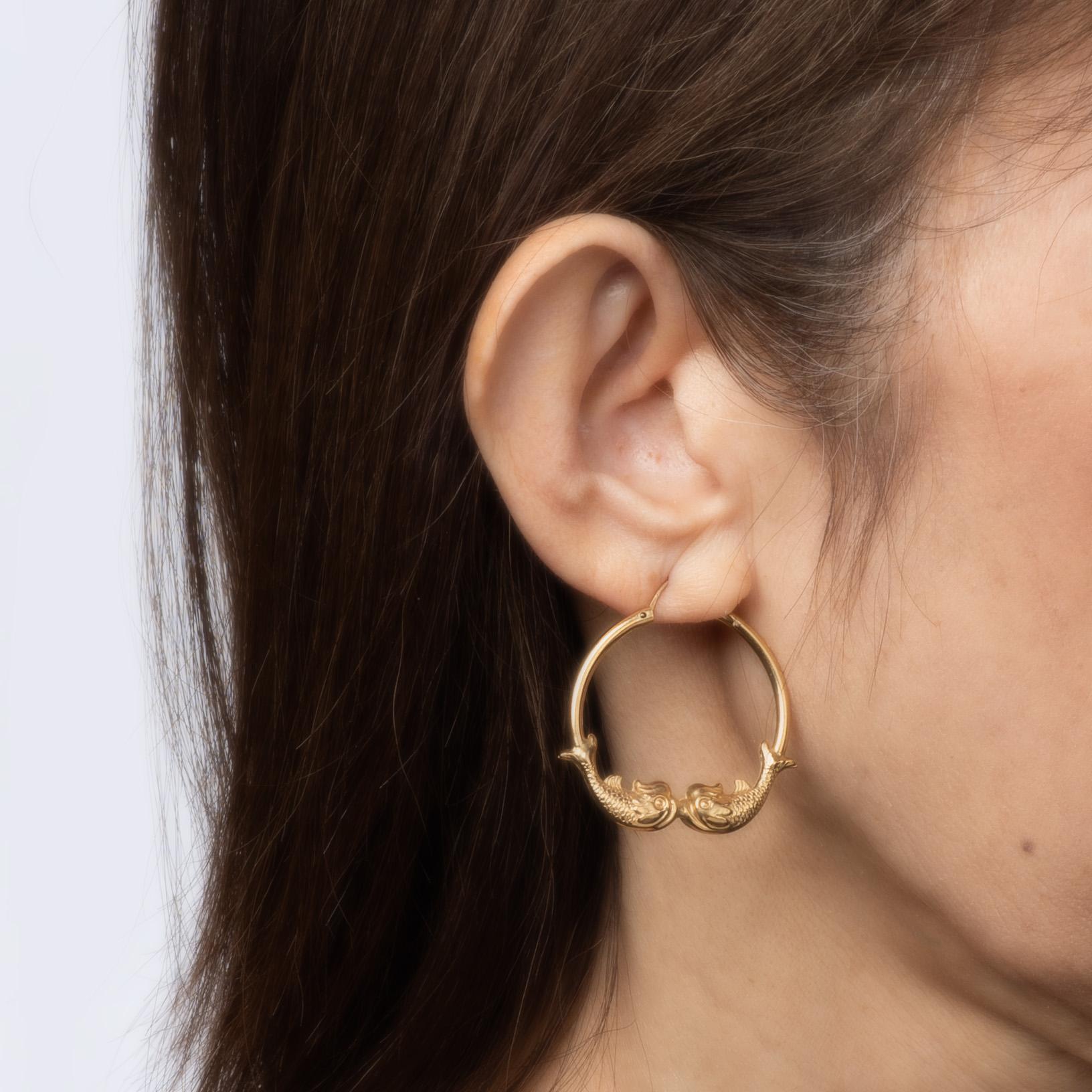 Koi Fish Earrings 1.25