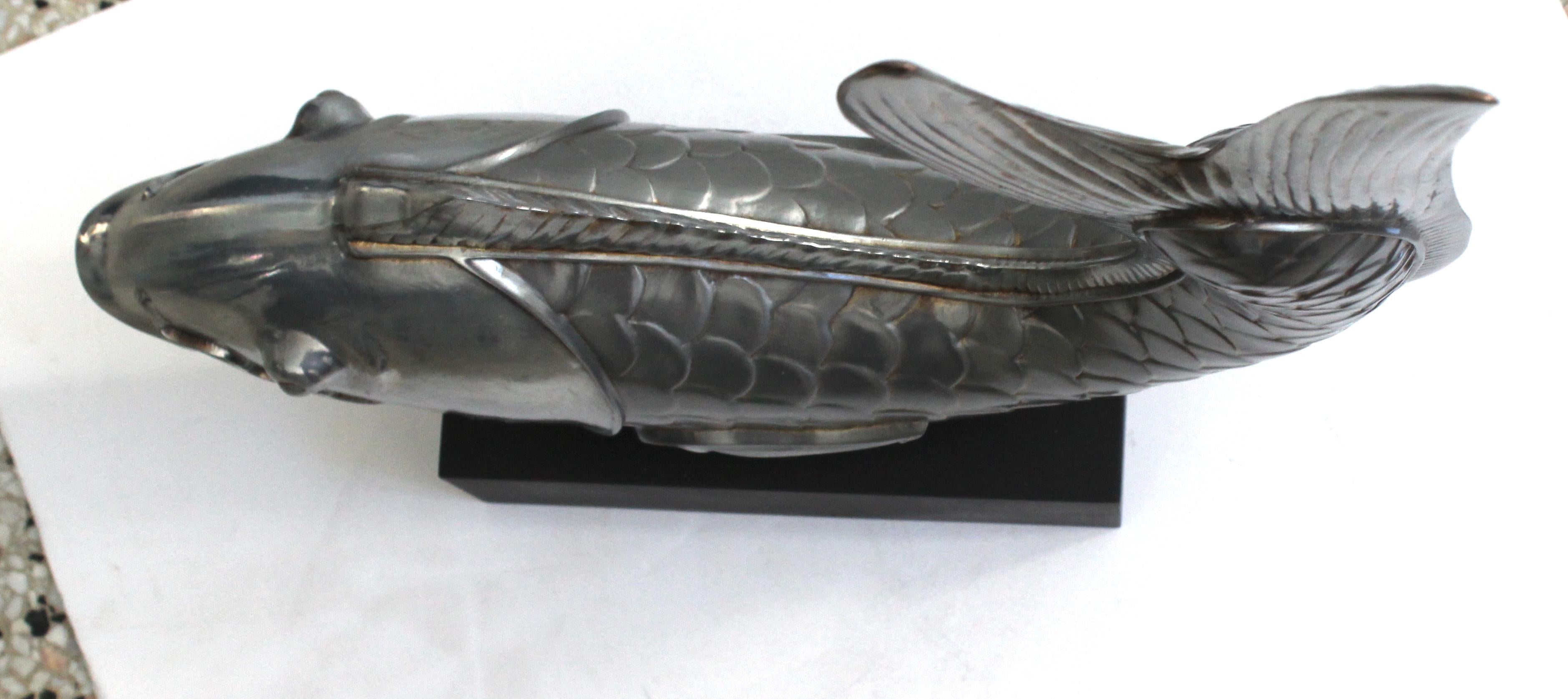 Aluminum Koi Fish Figure by Chapman For Sale