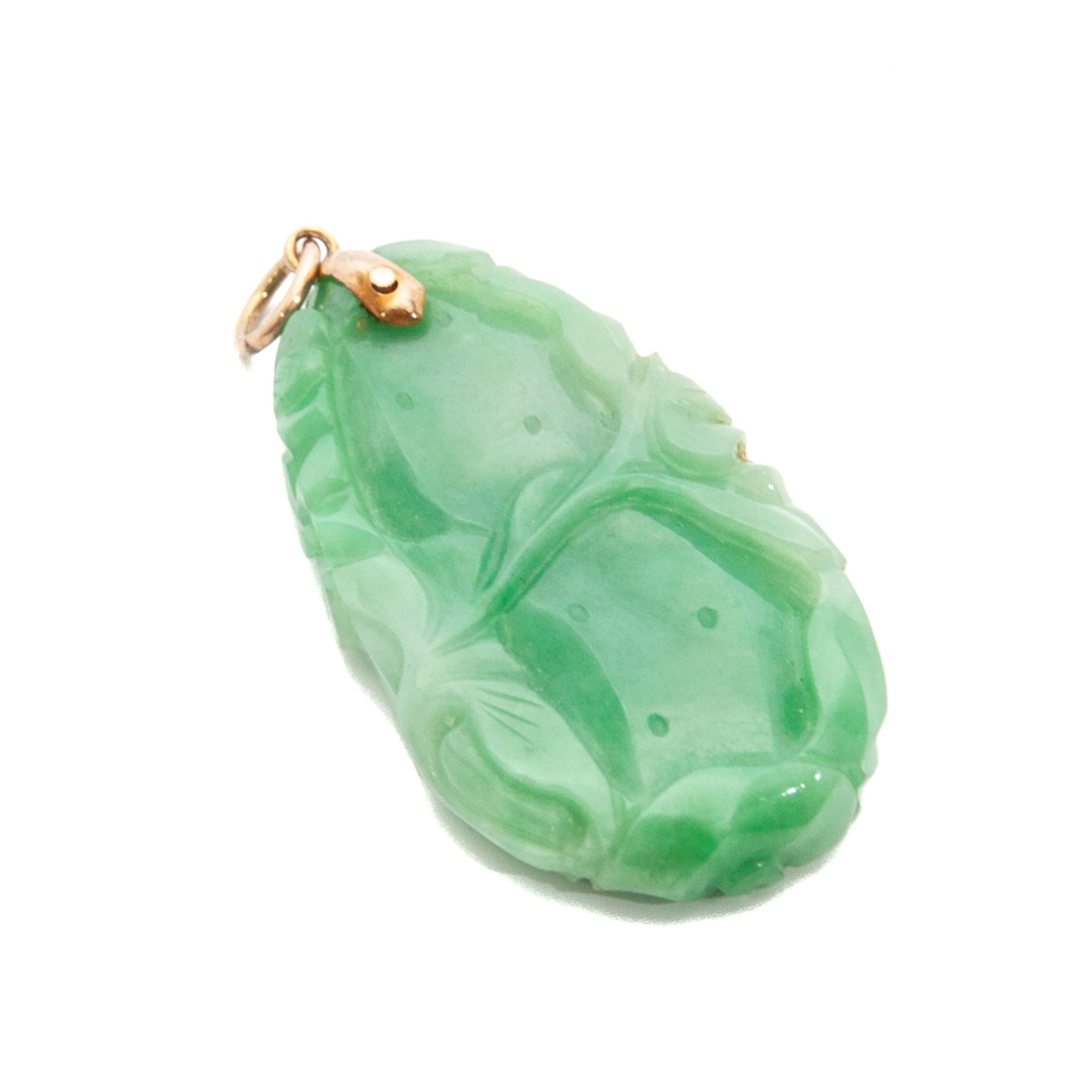 jade koi fish pendant