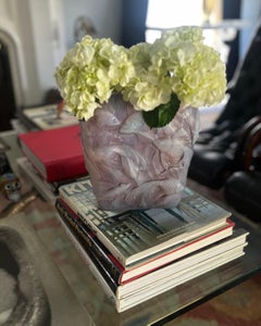 Koi Glass Repousse Vase in the Style Of Lalique