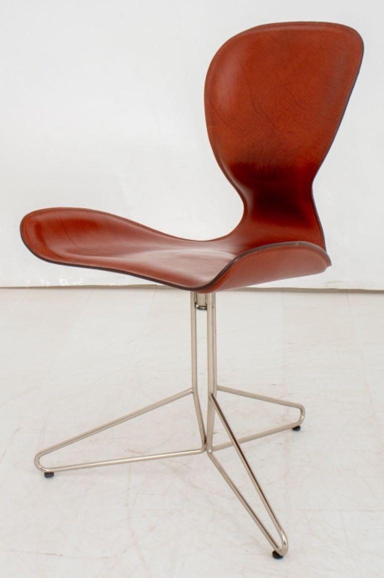 20th Century KOI Model K2 Leather Swivel Office Chair
