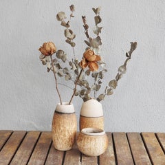 Koi, Tsuri, Zen Raku Pottery Vase, Obvara, Handmade Ceramic Decor