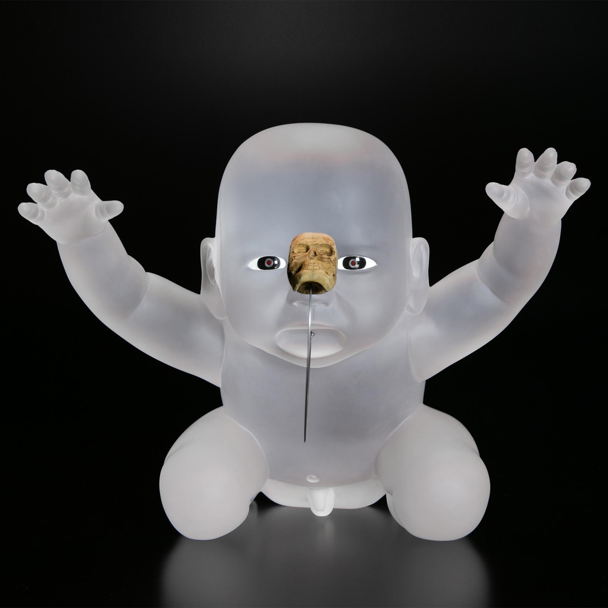 Koichi Matsufuji Figurative Sculpture - Attacking Baby