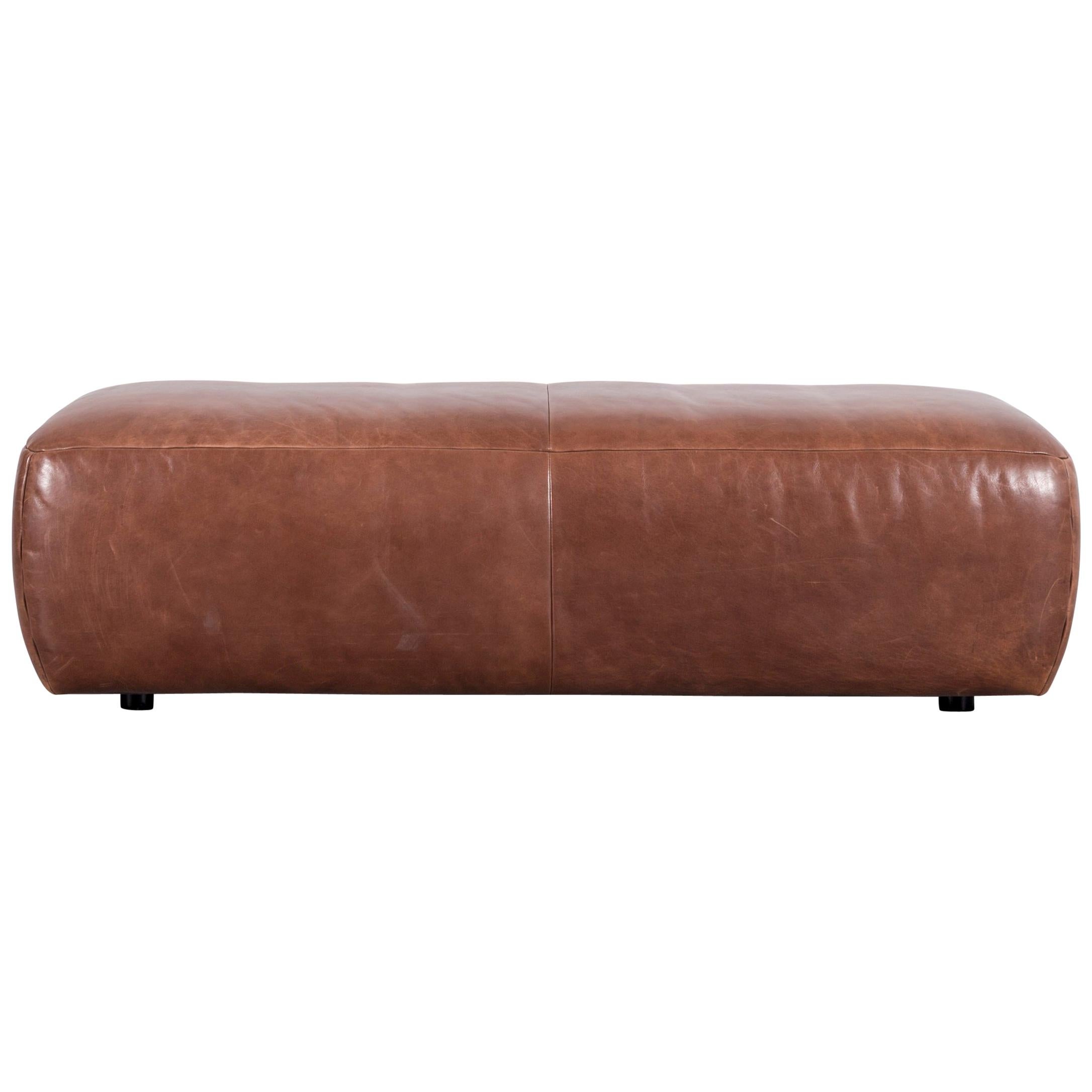 Koinor Alexa Leather Foot-Stool Brown Bench