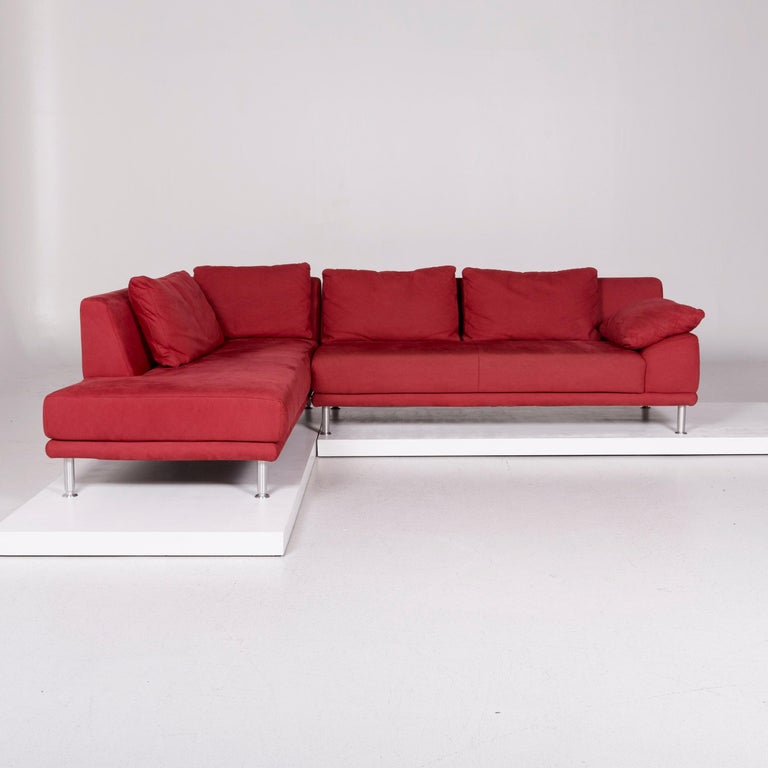 Koinor Amaretta Fabric Corner Sofa Red Sofa Couch at 1stDibs