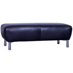 Koinor Ansina Leather Foot-Stool Black Bench
