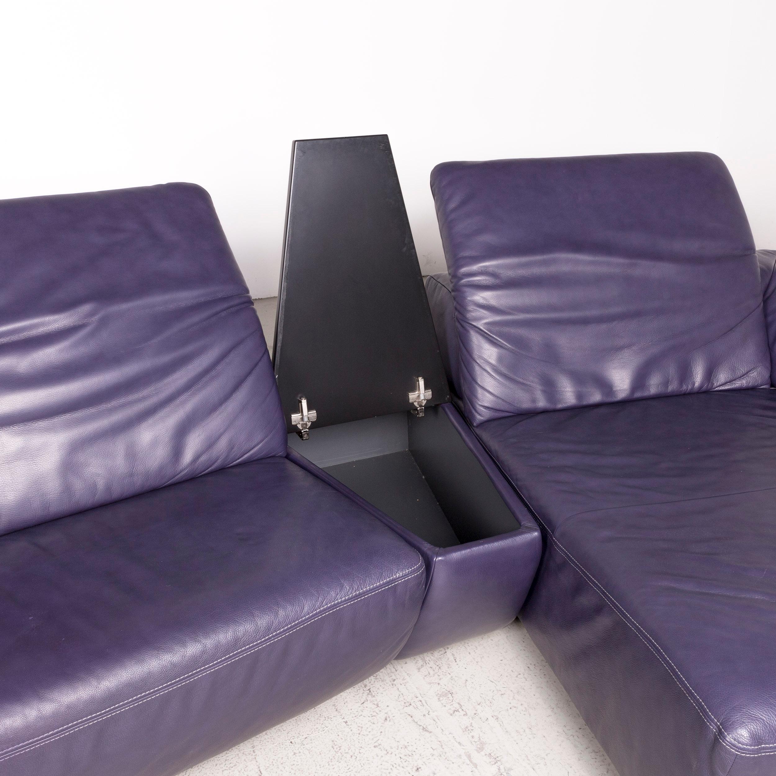 Koinor Avanti Designer Leather Corner Sofa Purple Genuine Leather Sofa Couch For Sale 1