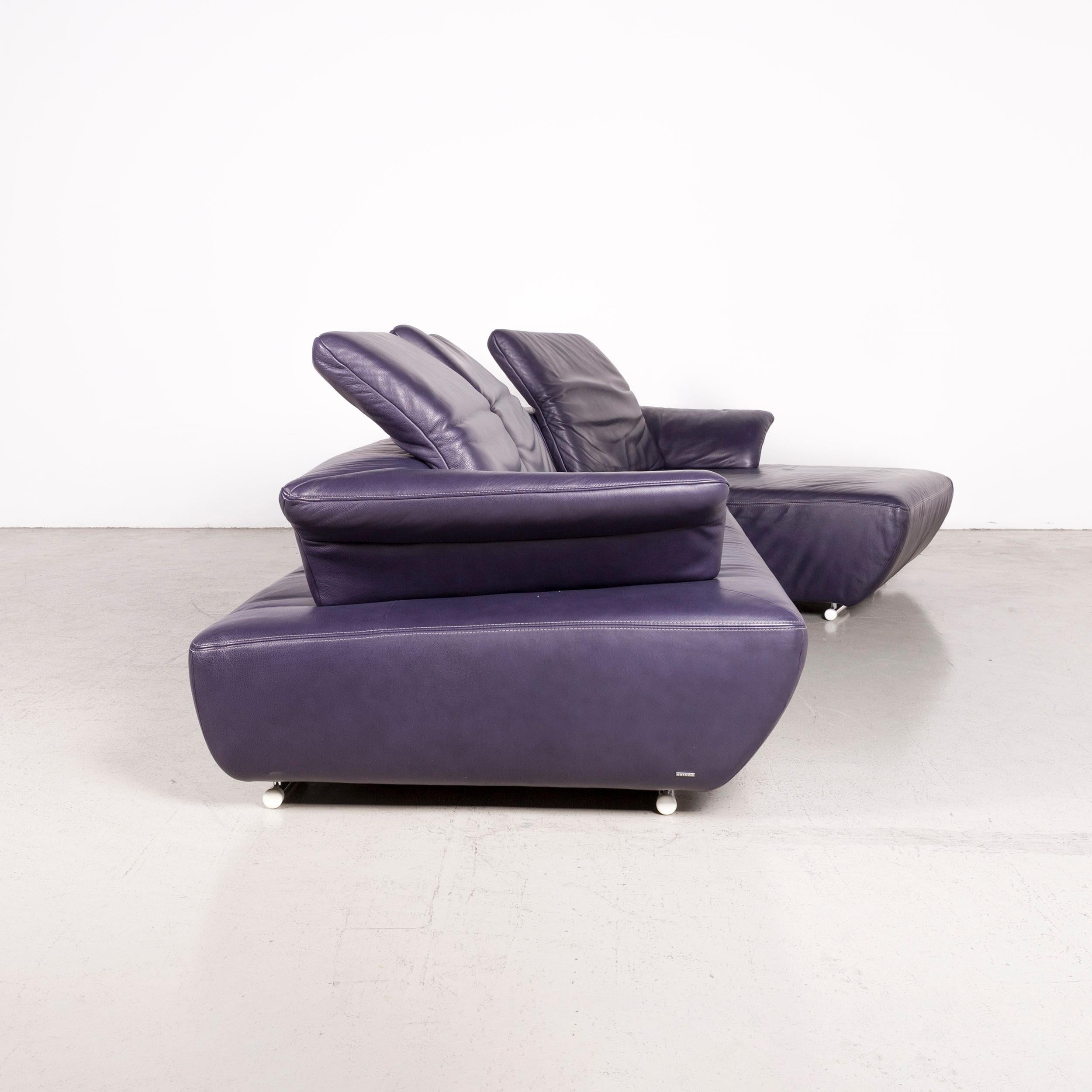 Koinor Avanti Designer Leather Corner Sofa Purple Genuine Leather Sofa Couch For Sale 3