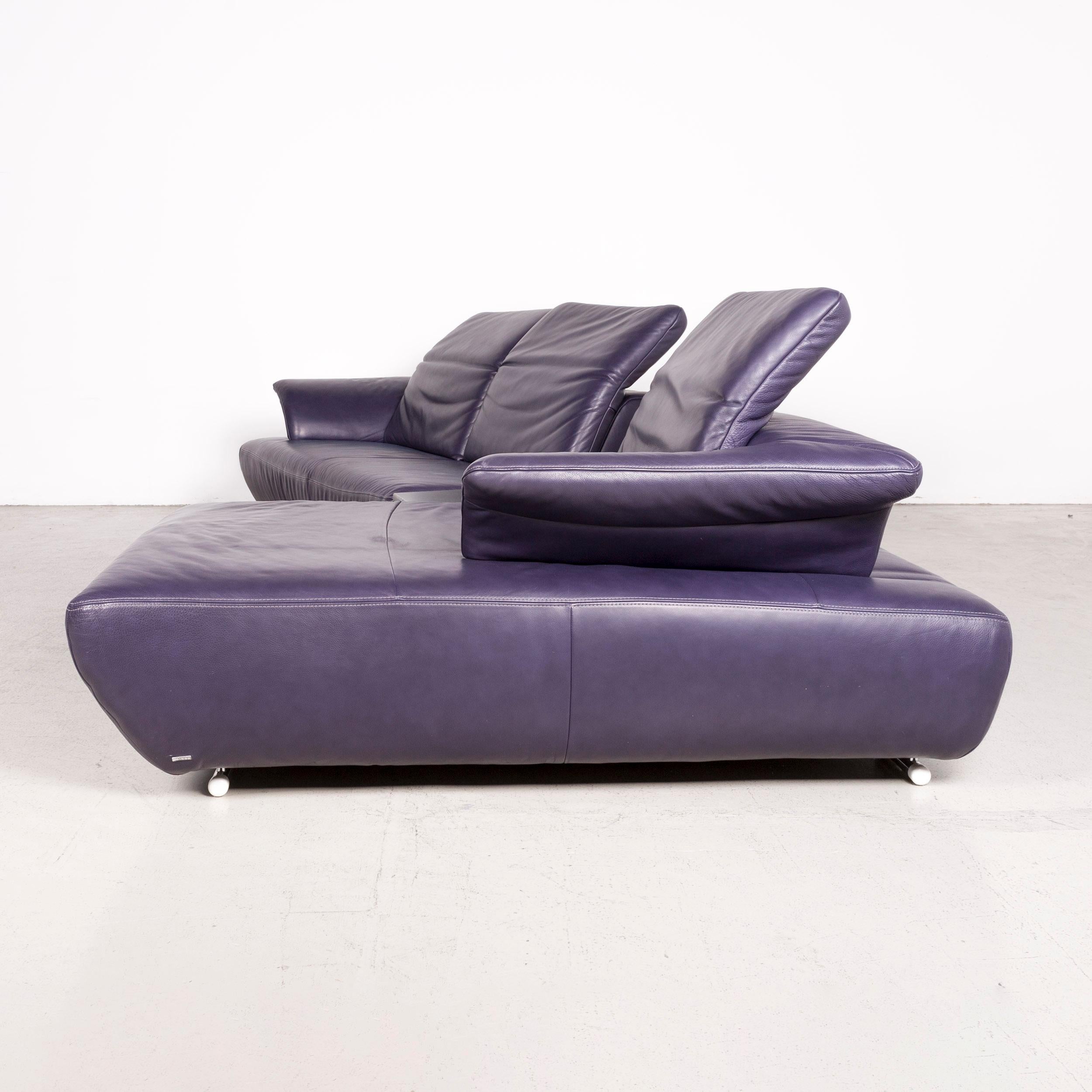 Koinor Avanti Designer Leather Corner Sofa Purple Genuine Leather Sofa Couch For Sale 5