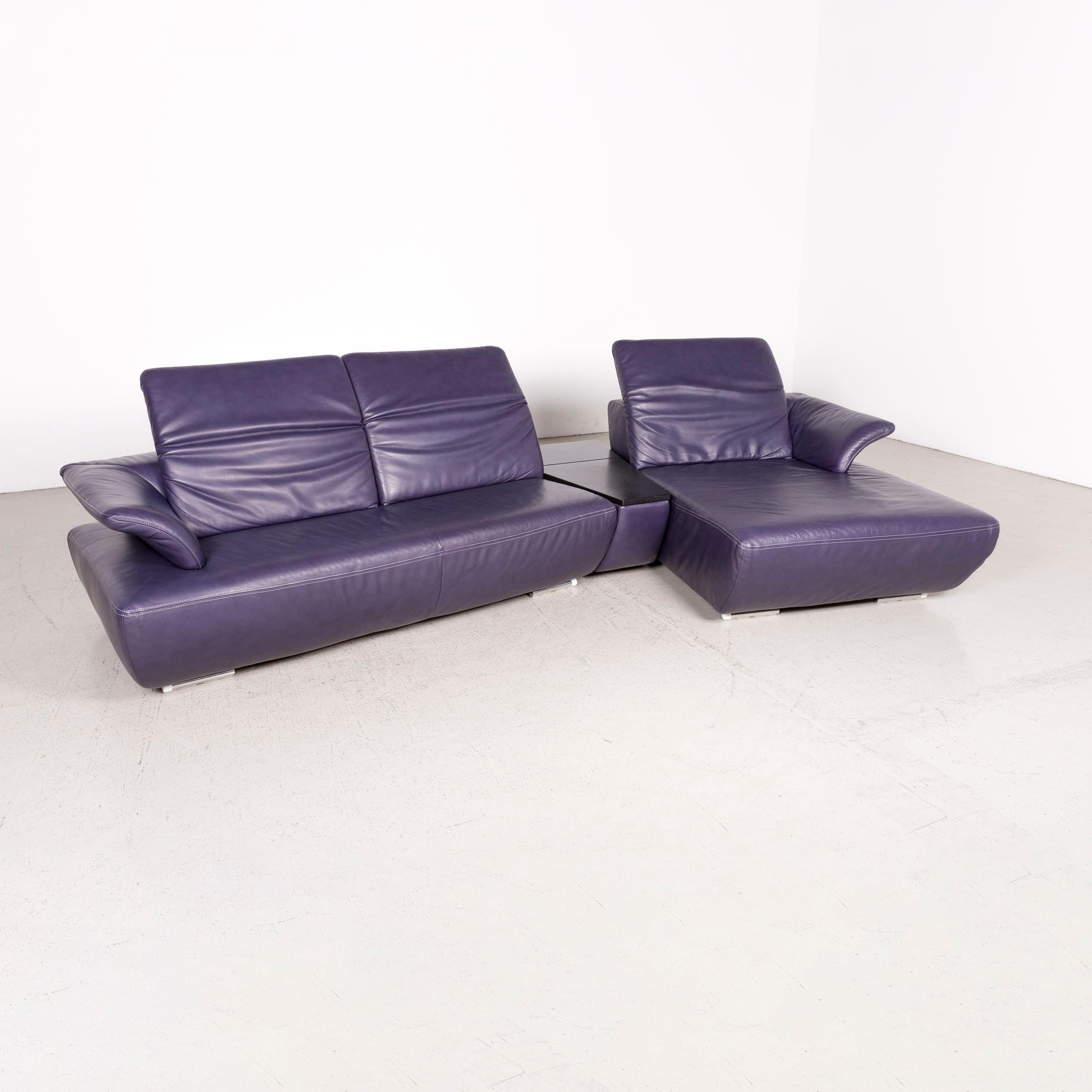 We bring to you a Koinor Avanti designer leather corner sofa purple genuine leather sofa couch.

Product measurements in centimeters:

Depth 180
Width 360
Height 85
Seat-height 45
Rest-height 65
Seat-depth 50
Seat-width 115
Back-height 