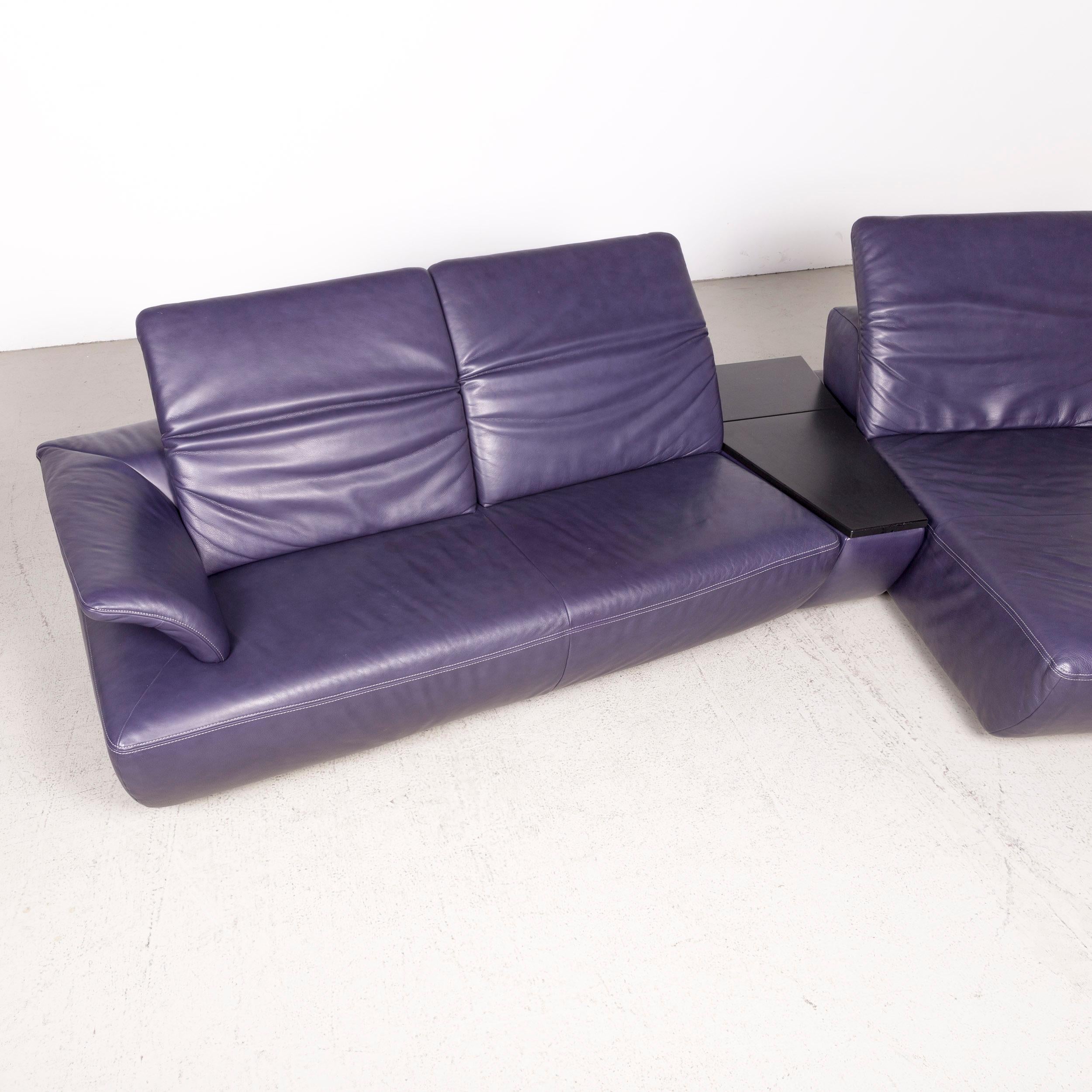 German Koinor Avanti Designer Leather Corner Sofa Purple Genuine Leather Sofa Couch For Sale
