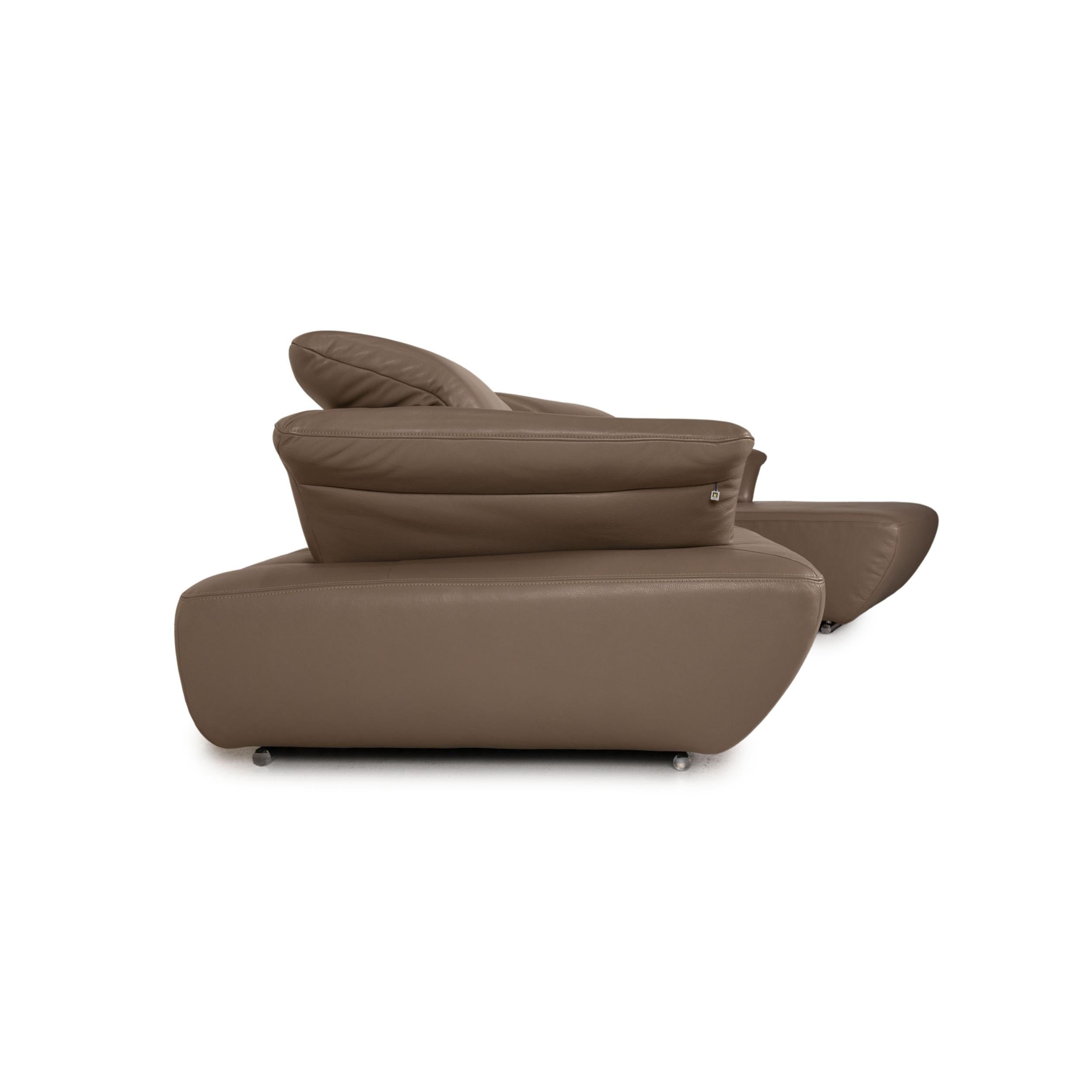 Koinor Avanti Ledersofa Beige Ecksofa Couch Funktion im Angebot 2