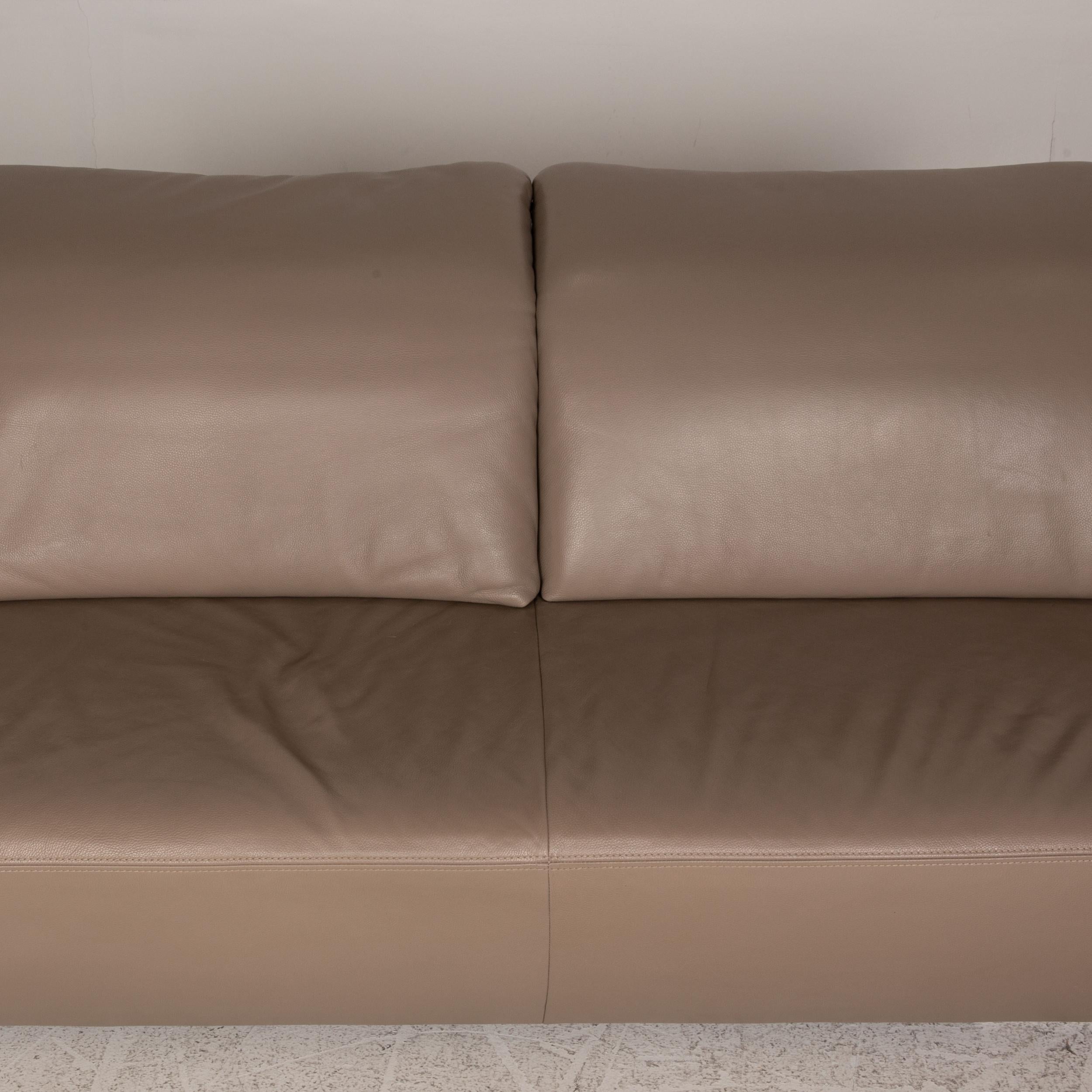 Koinor Avanti Ledersofa Beige Ecksofa Couch Funktion (Moderne) im Angebot