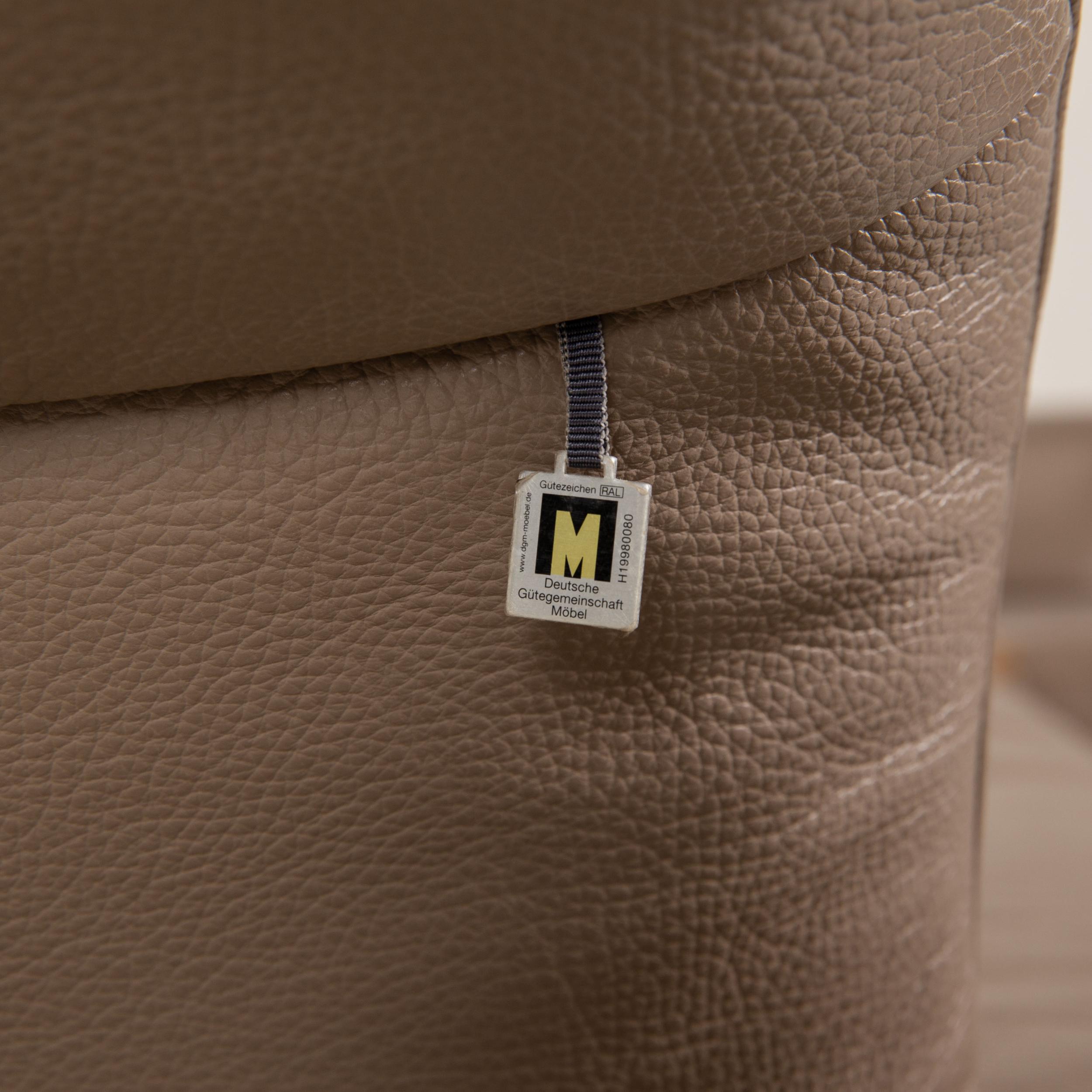 Koinor Avanti Ledersofa Beige Ecksofa Couch Funktion (21. Jahrhundert und zeitgenössisch) im Angebot