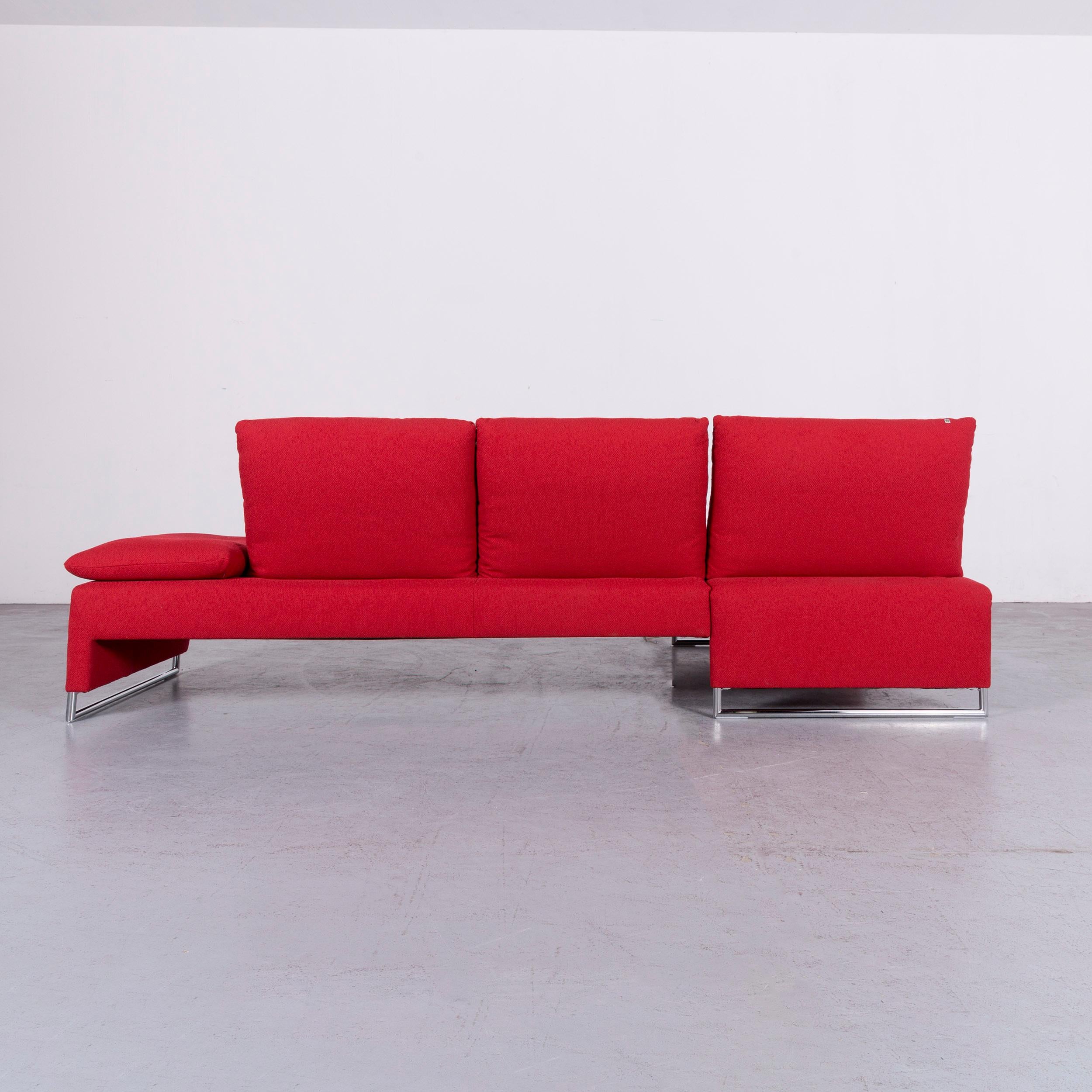 Koinor Designer Fabric Sofa in Red Corner, Sofa Couch For Sale 7