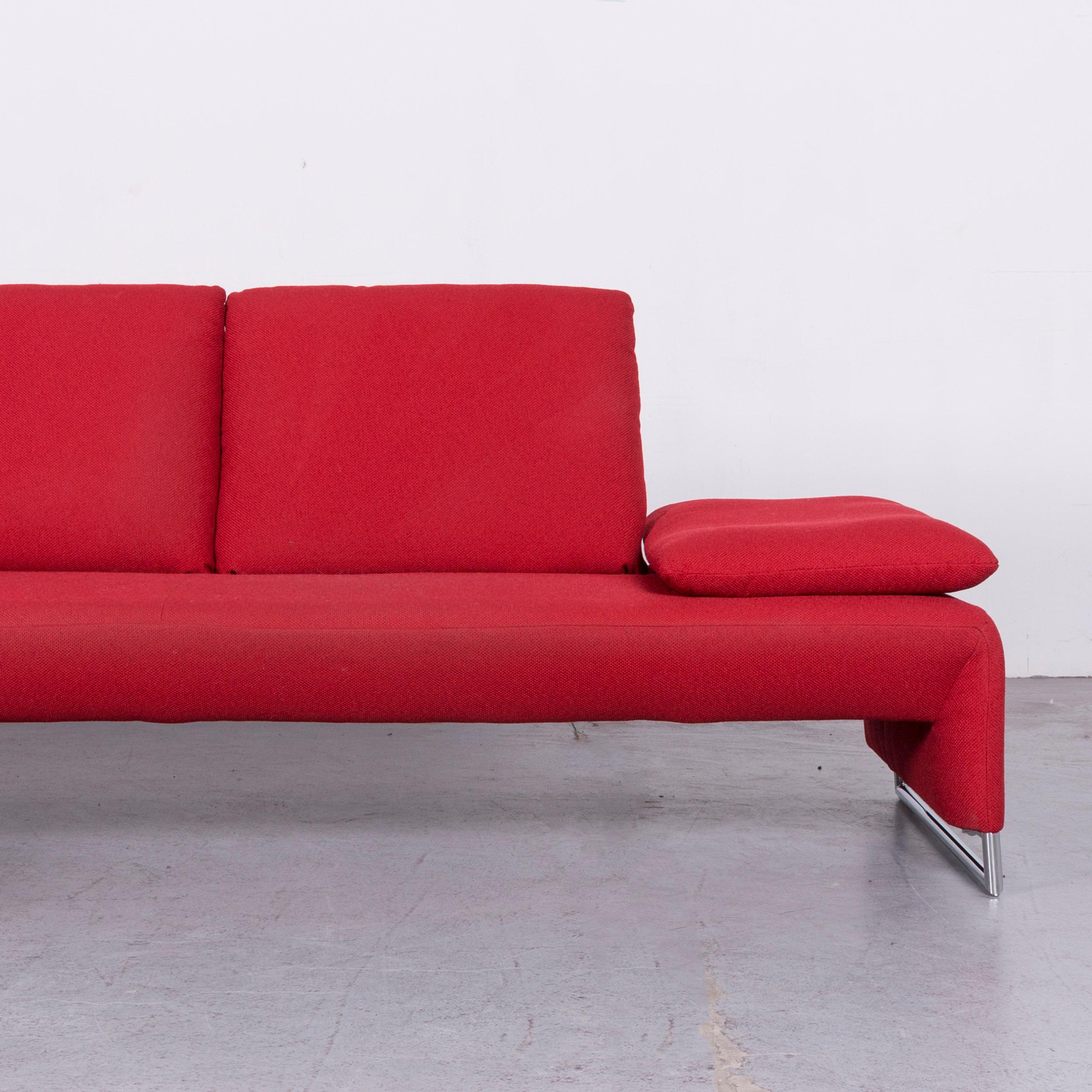 Koinor Designer Fabric Sofa in Red Corner, Sofa Couch For Sale 2