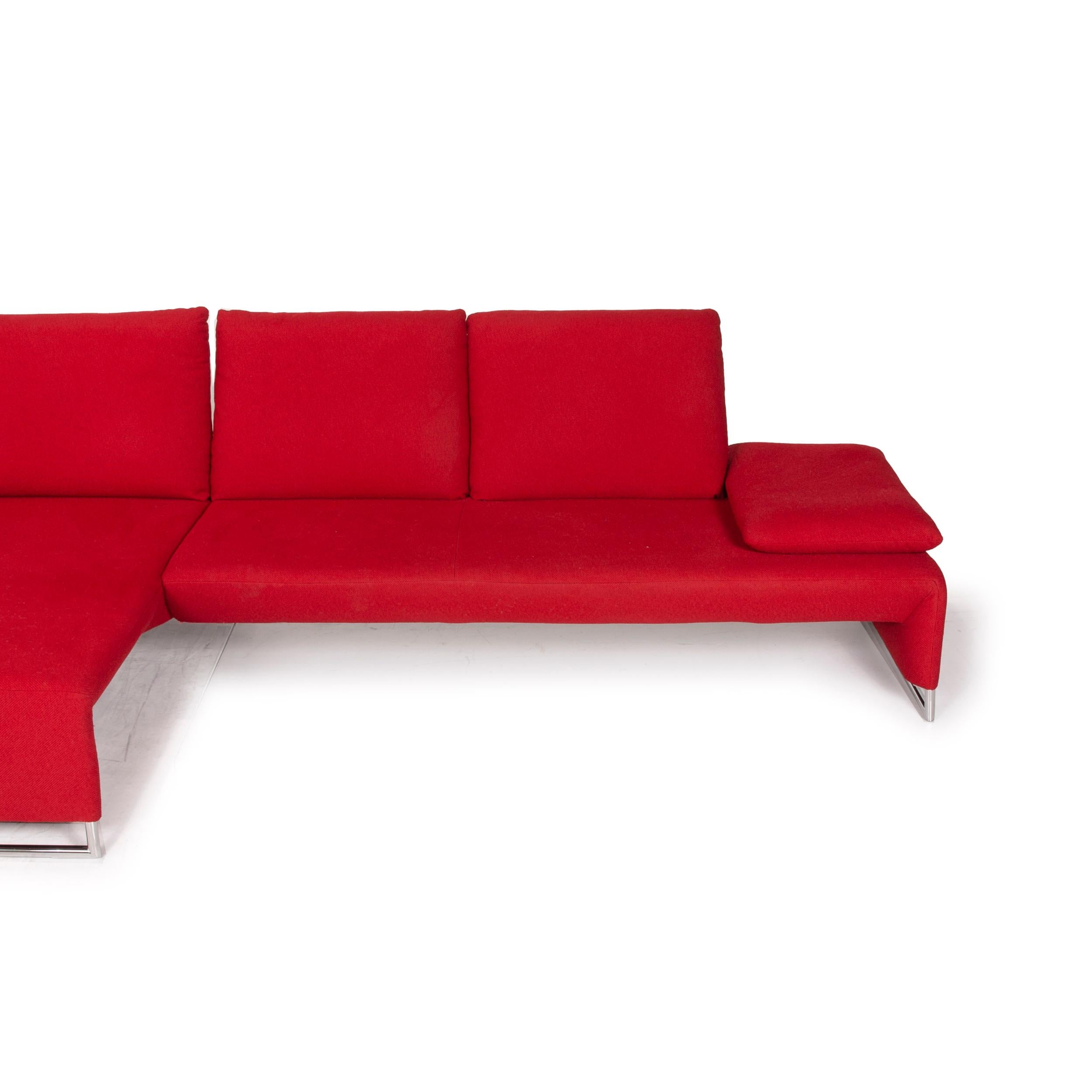 Koinor Designer Fabric Sofa Red Corner Sofa Couch For Sale 2