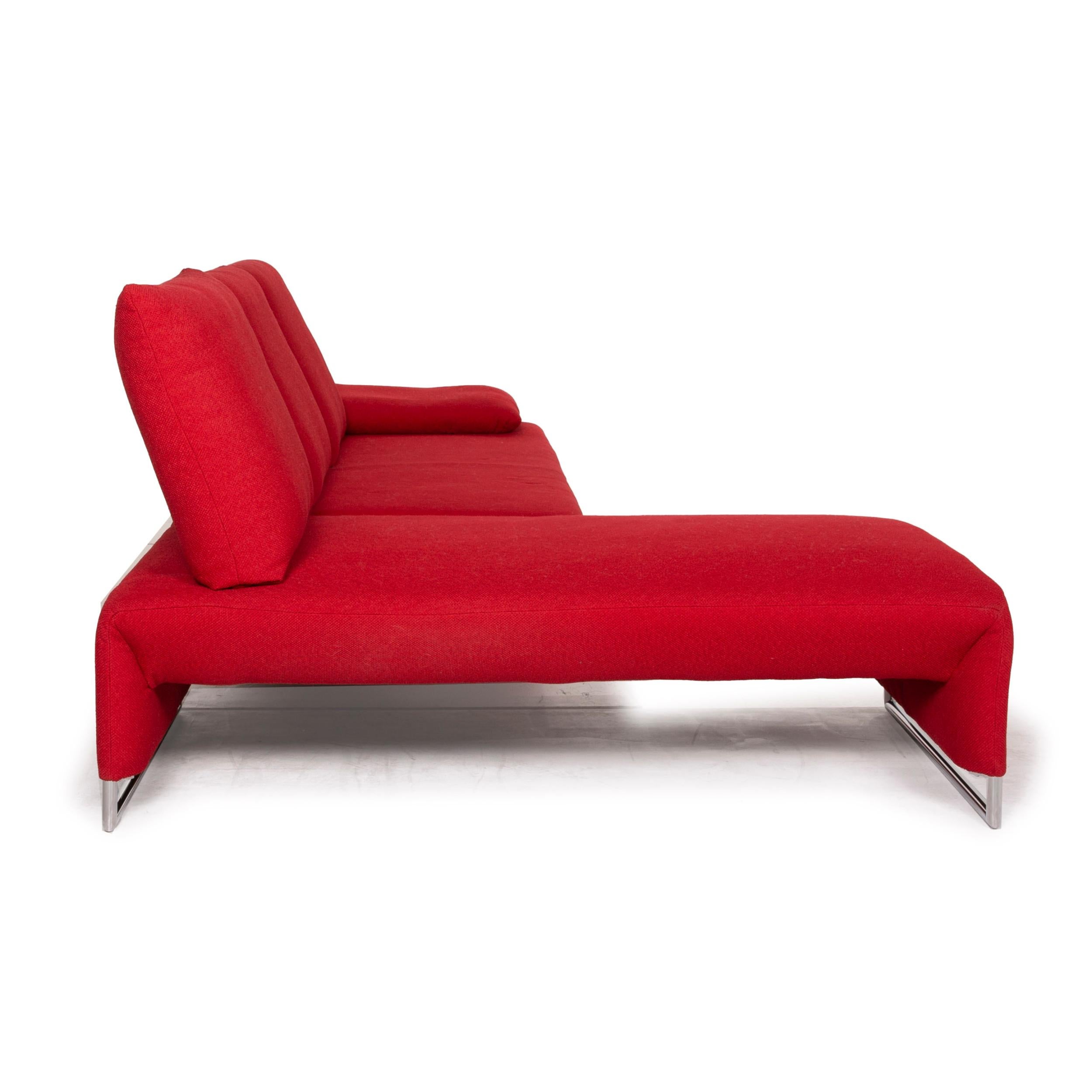 Koinor Designer Fabric Sofa Red Corner Sofa Couch For Sale 5