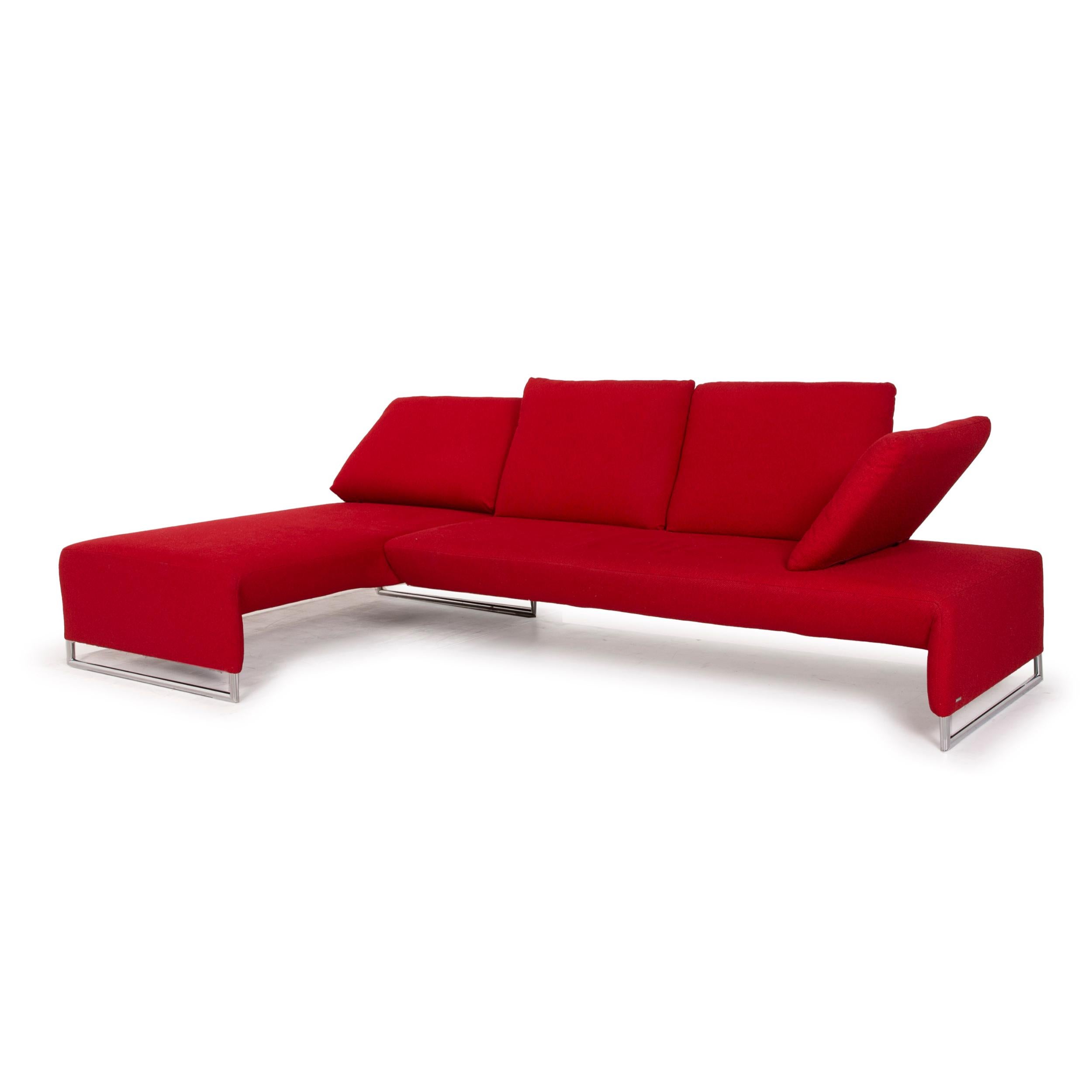 red corner couch