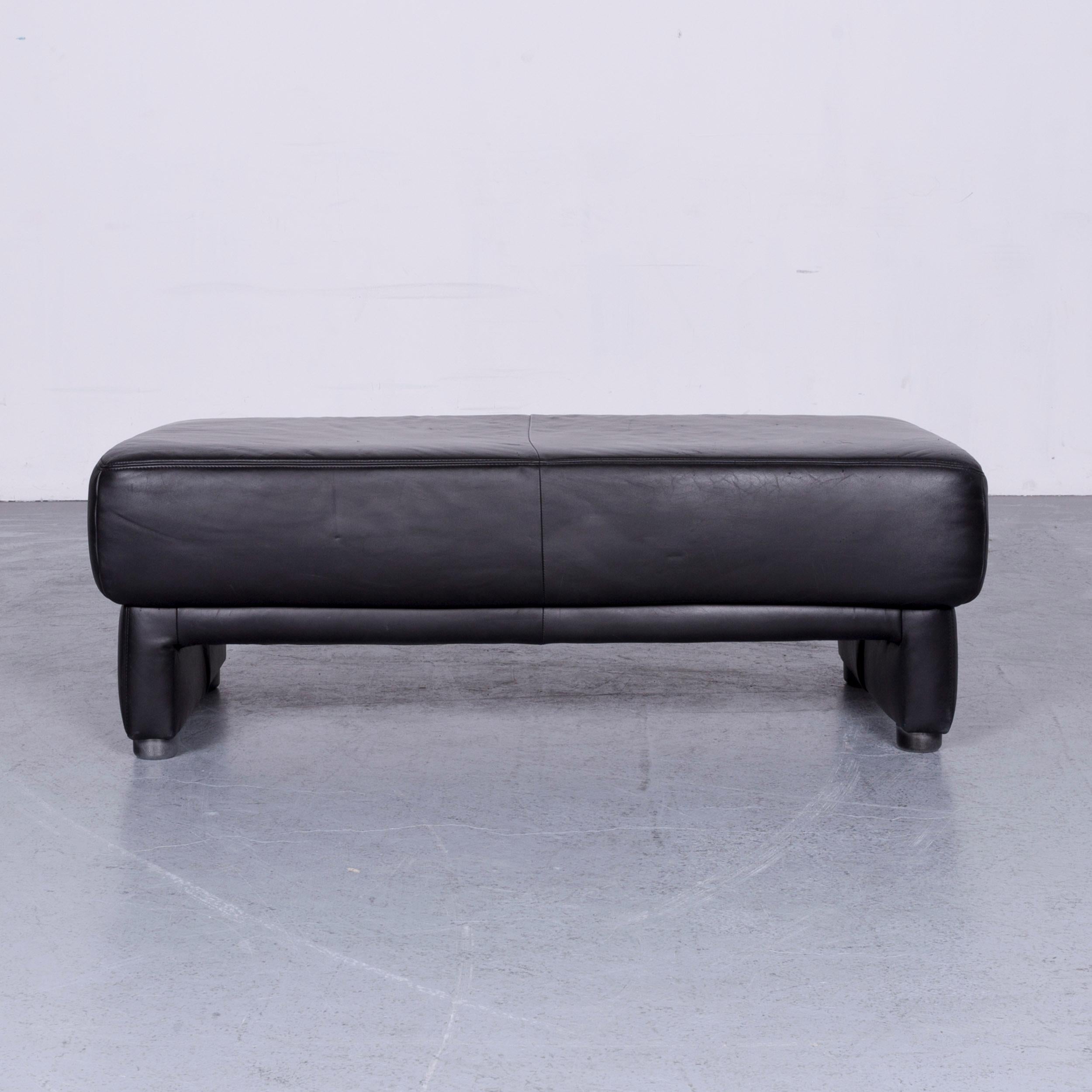 Koinor Designer Leather Sofa Black Two-Seat Couch 12