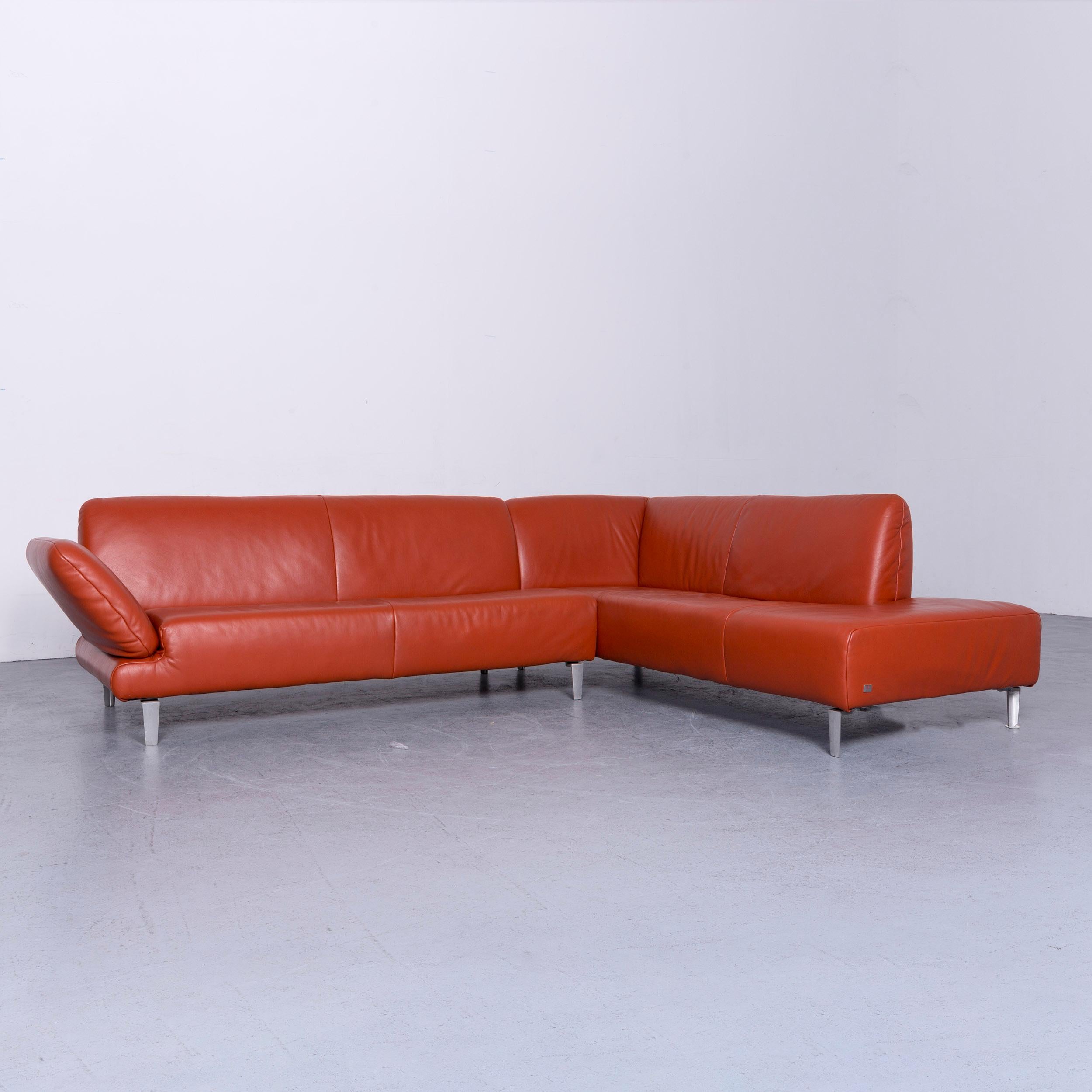 We bring to you a Koinor designer leather sofa in orange corner-sofa couch.