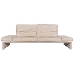 Koinor Designer Raoul Leather Sofa Beige Three-Seat Couch