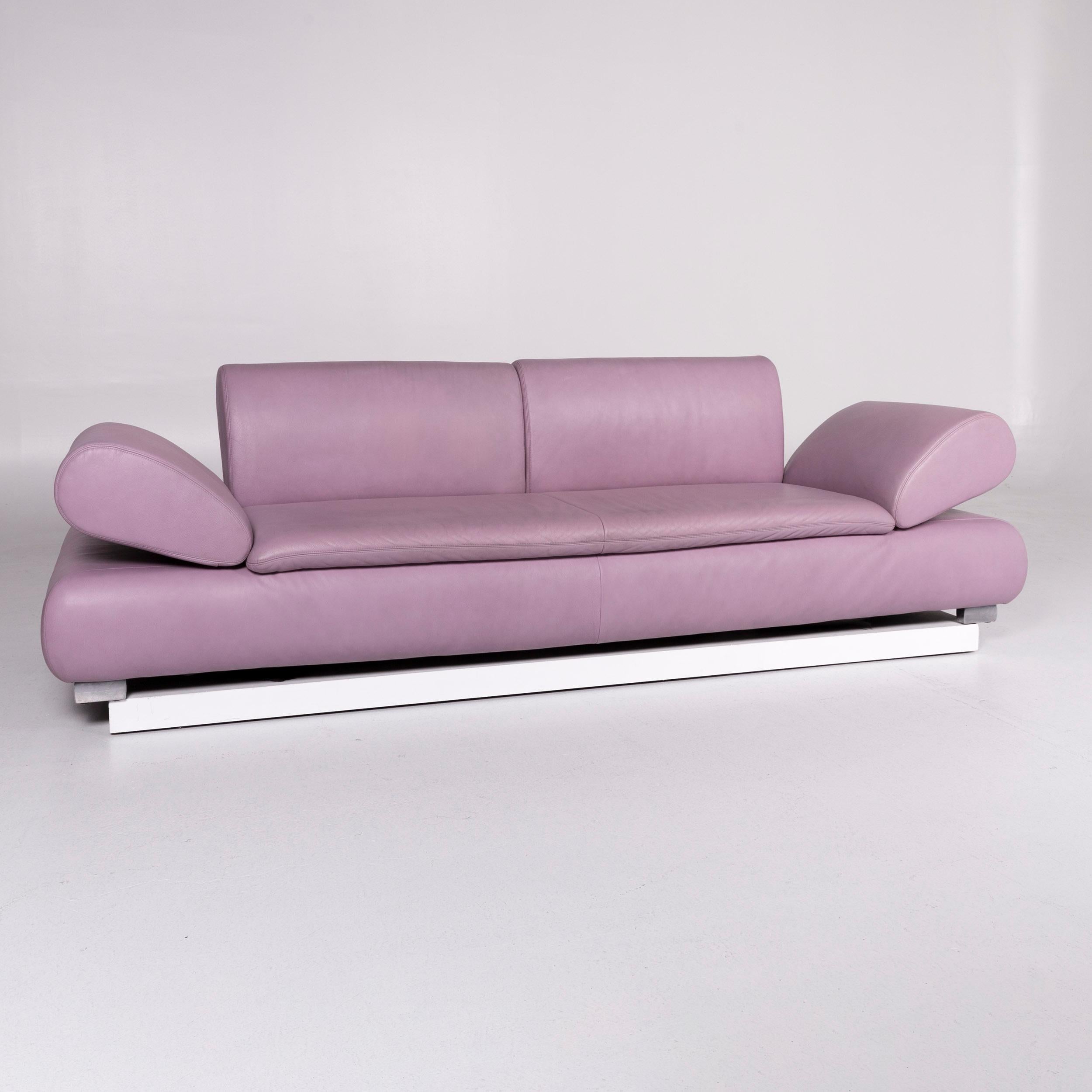 Koinor Diva Designer Leder Sofa Lila Dreisitzer For Sale At 1stdibs