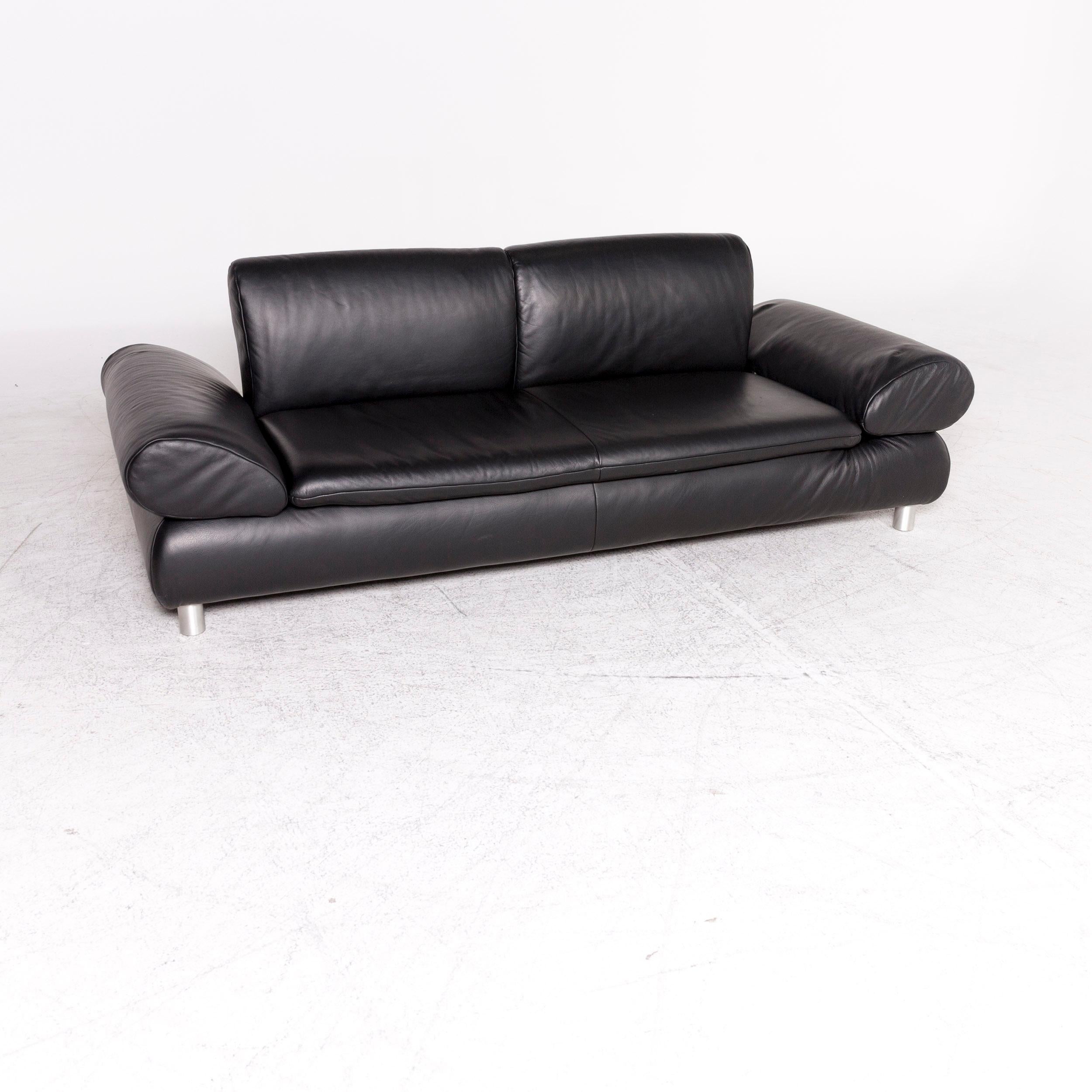 We bring to you a Koinor Donna designer leather sofa stool set black genuine leather two-seat.
 

Product measures in centimeters:

Depth: 97
Width: 218
Height: 79
Seat-height: 40
Rest-height: 52
Seat-depth: 60
Seat-width: