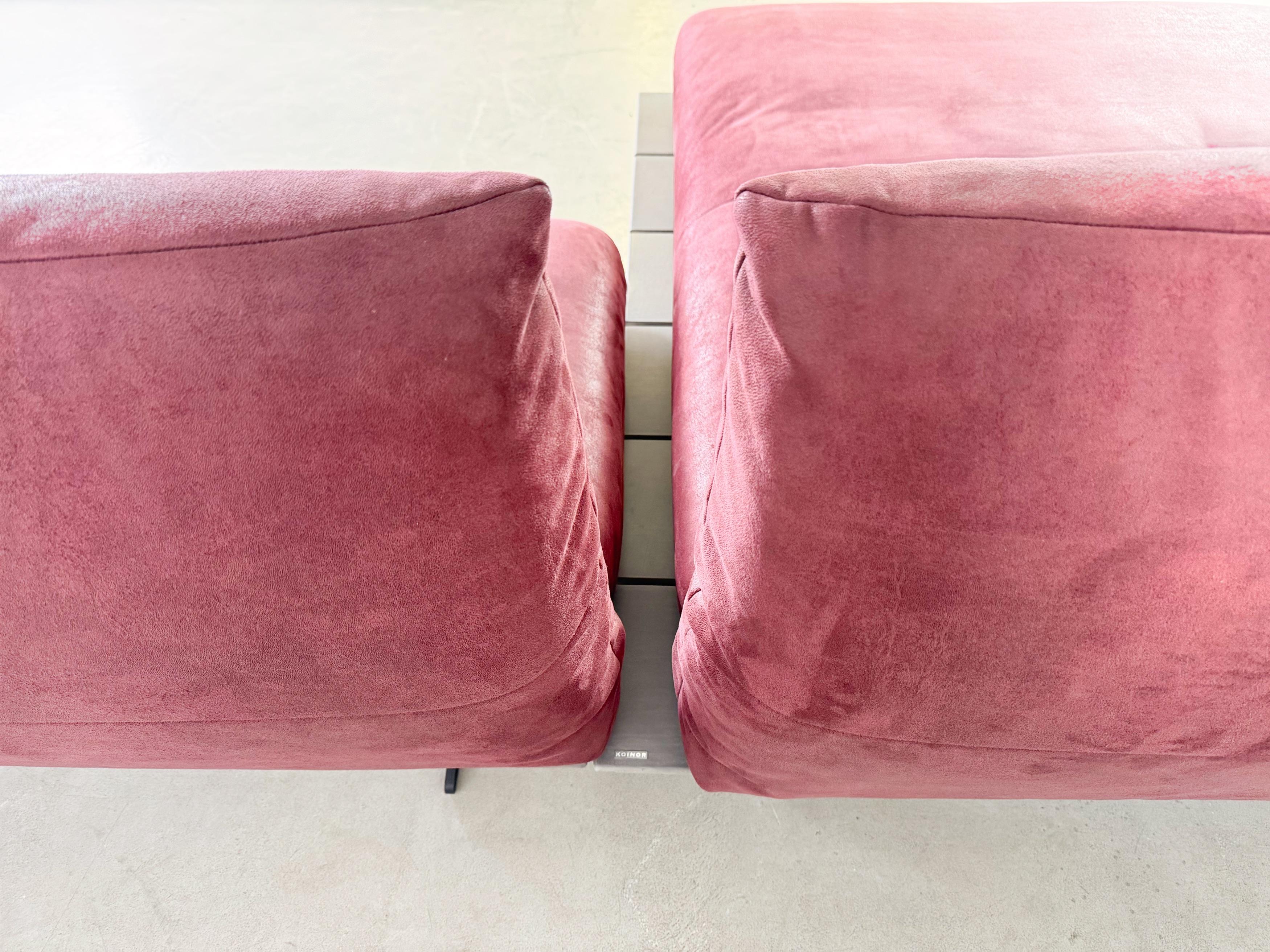 Koinor Ecksofa Marylin Design/One Couch rot Wildleder en vente 7