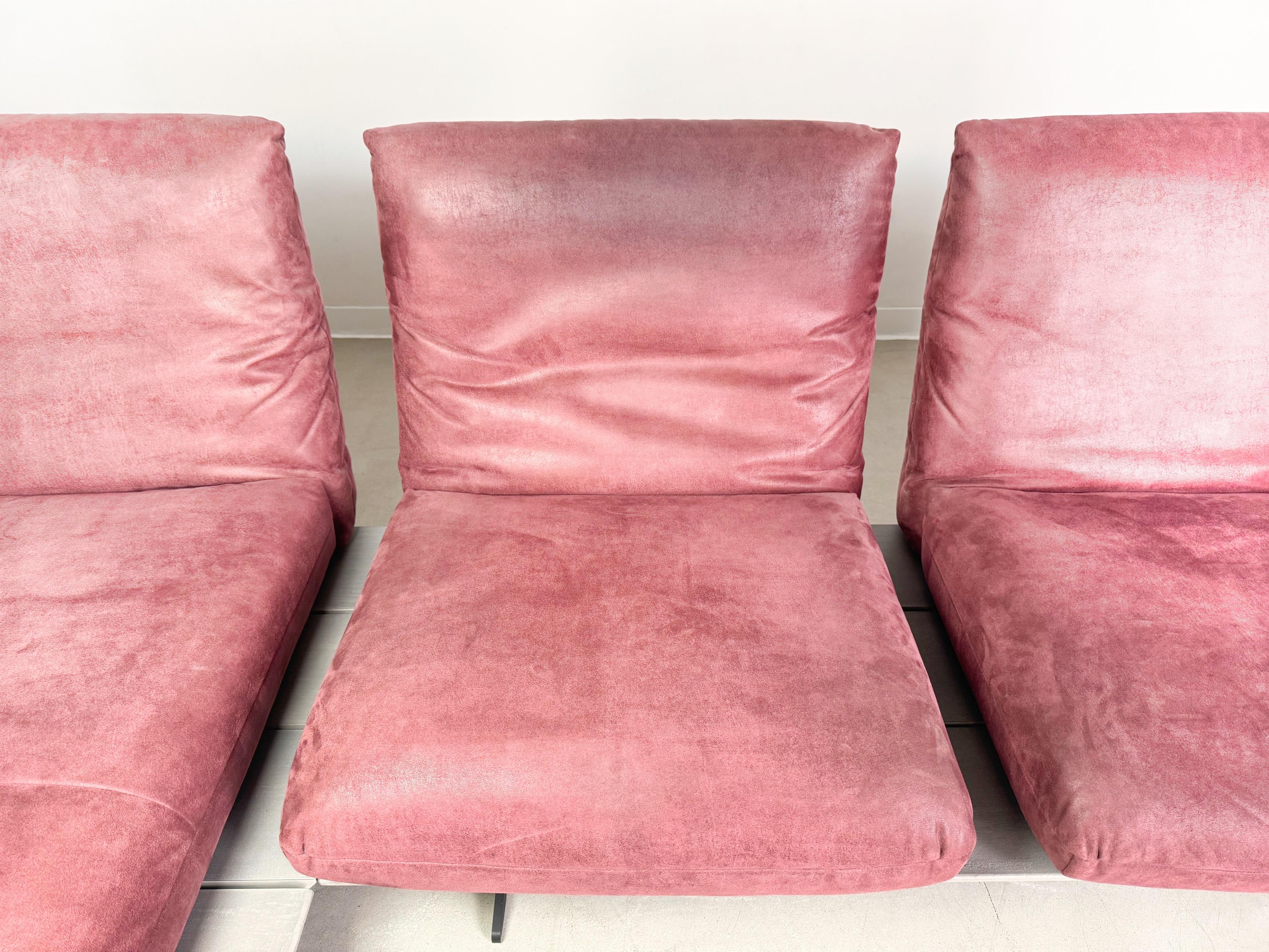 Koinor Ecksofa Marylin Design/One Couch rot Wildleder en vente 3