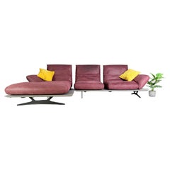 Koinor Ecksofa Marylin Design/One Couch rot Wildleder