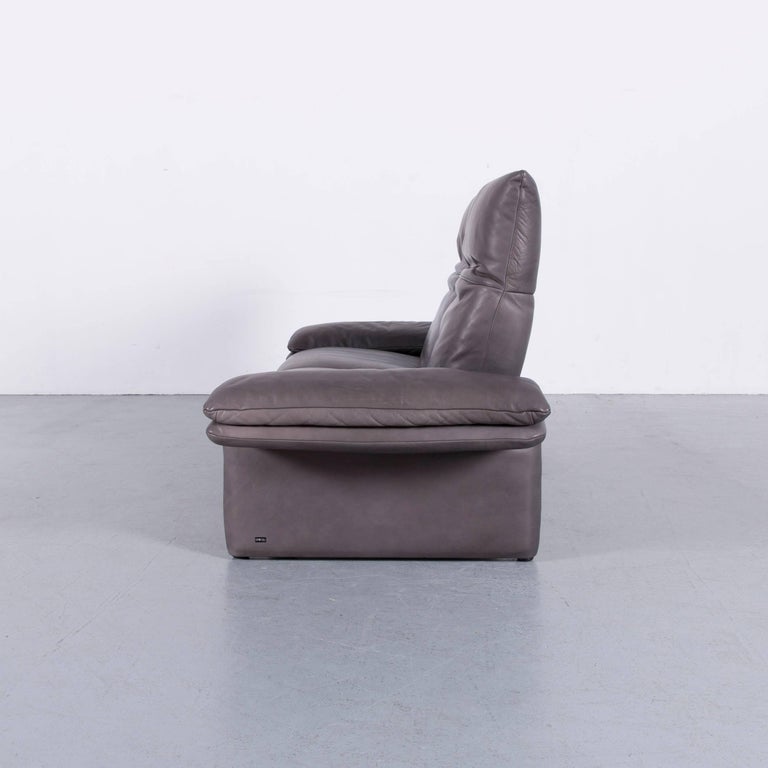 Koinor Elena Designer Two-Seat Sofa Grey Leather Function ...