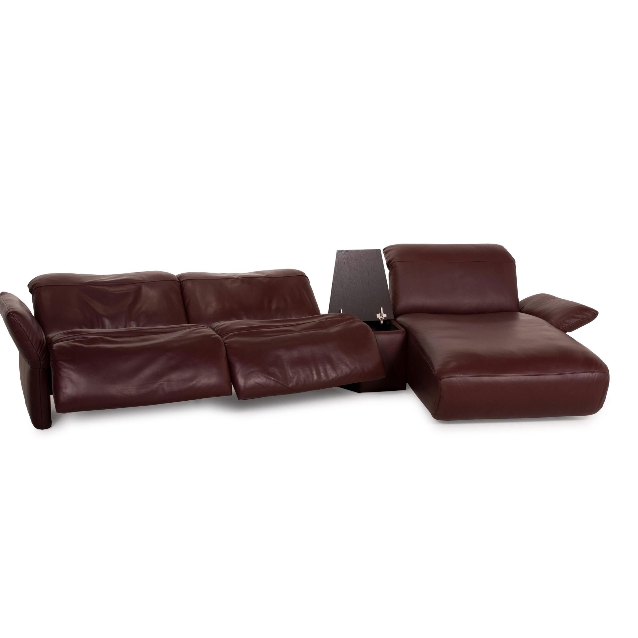 dark red corner sofa
