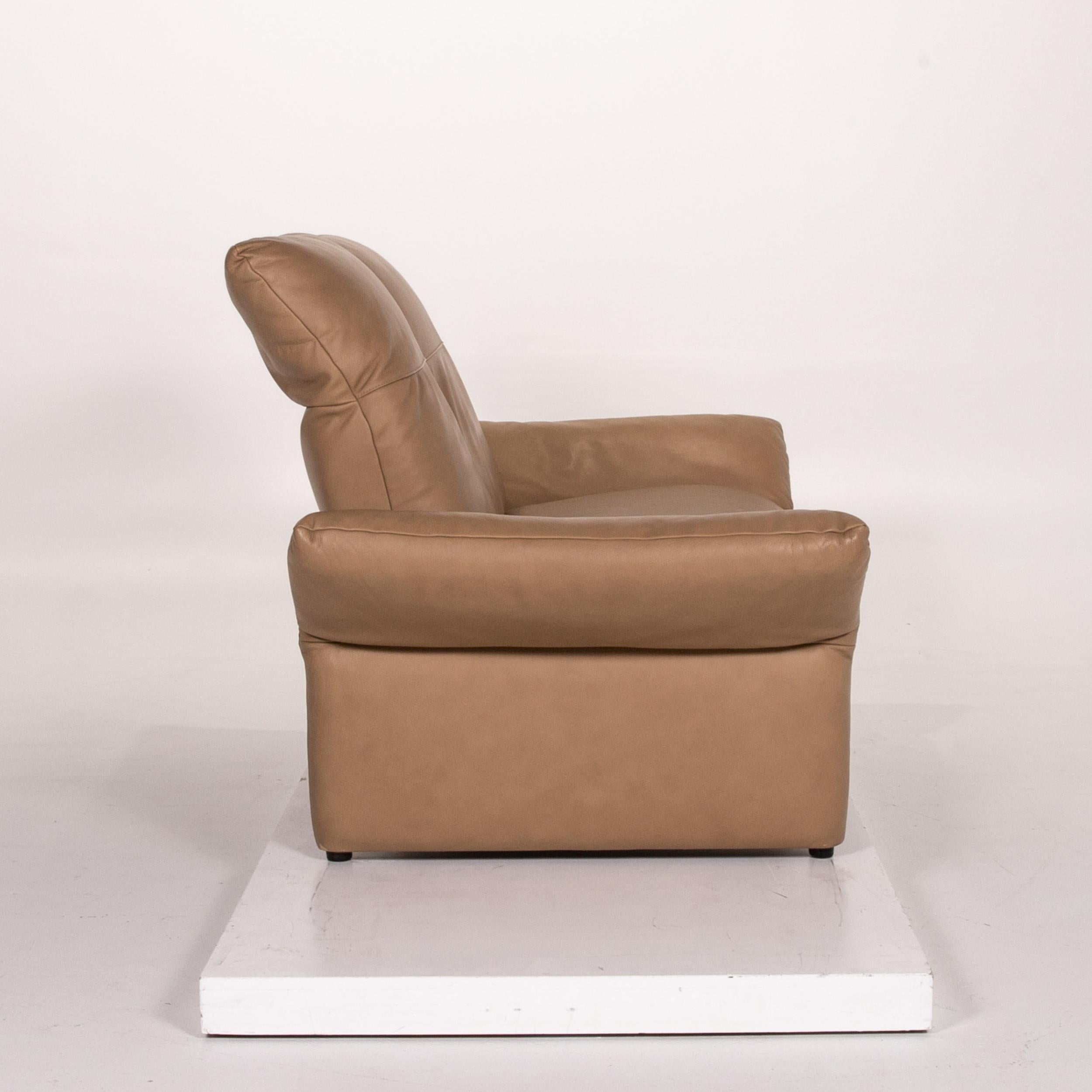 Koinor Elena Leather Sofa Brown Two-Seat Function Couch For Sale 2