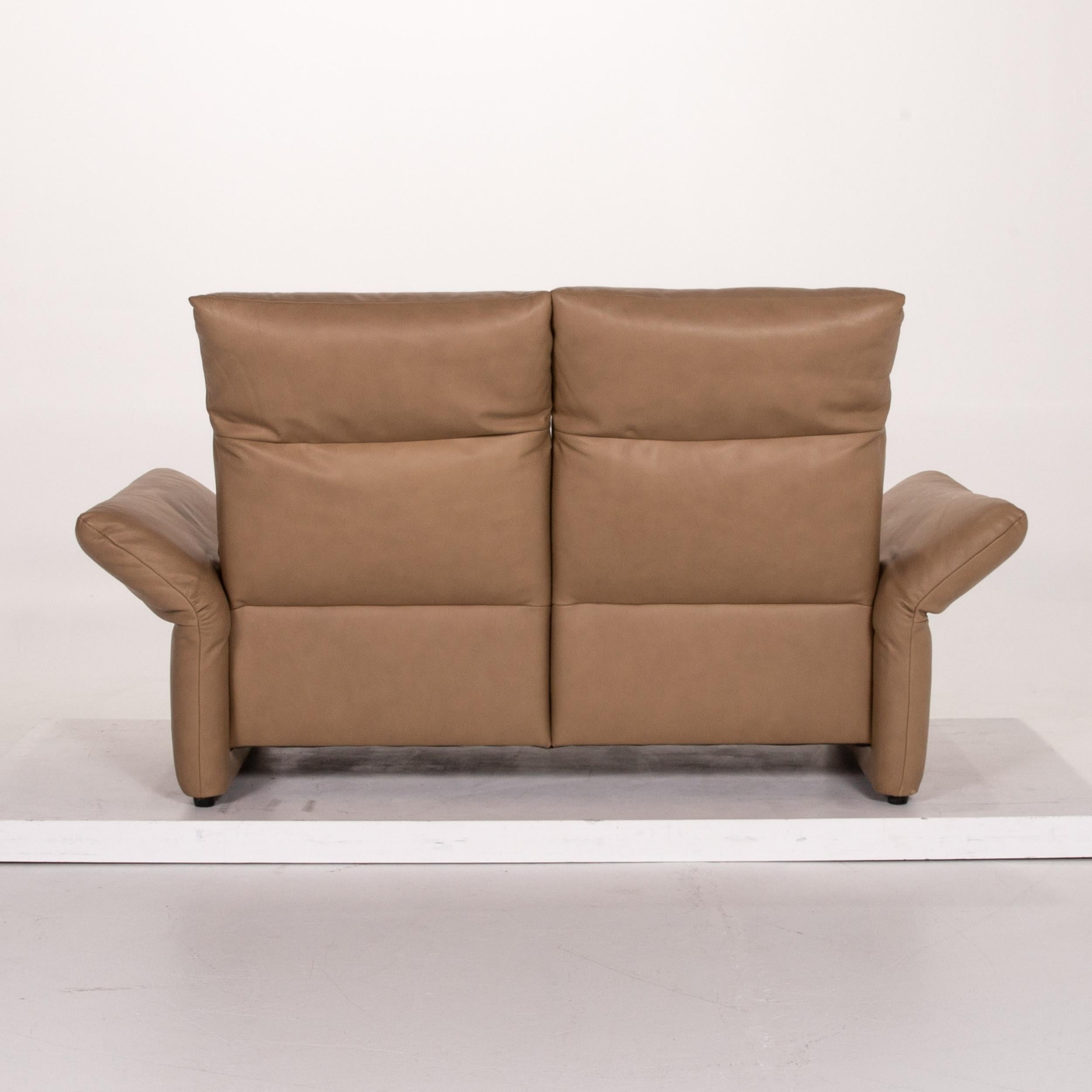 Koinor Elena Leather Sofa Brown Two-Seat Function Couch For Sale 3