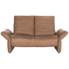 Koinor Elena Leather Sofa Brown Two-Seat Function Couch